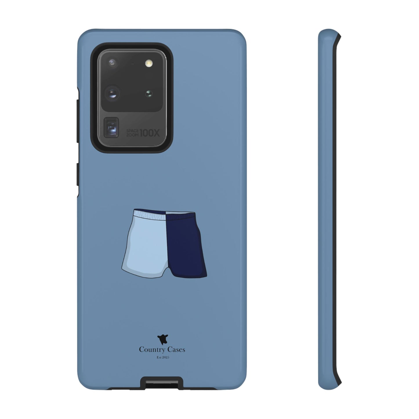 Android blue two toned short case