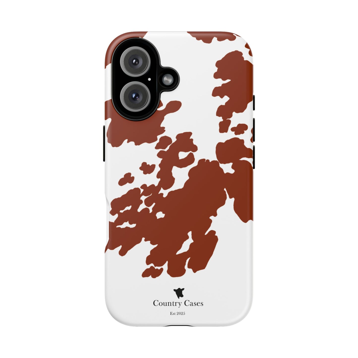 Red and white cow print case
