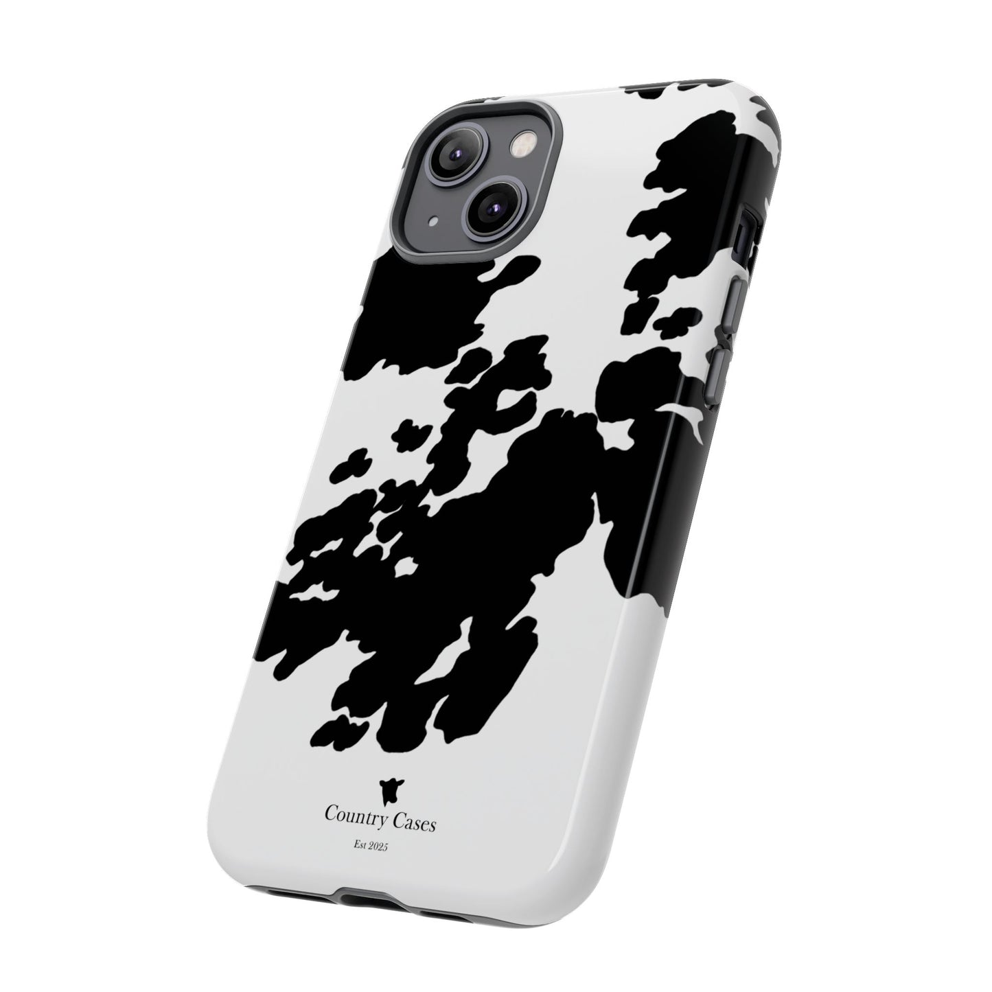 Black and white cow print case