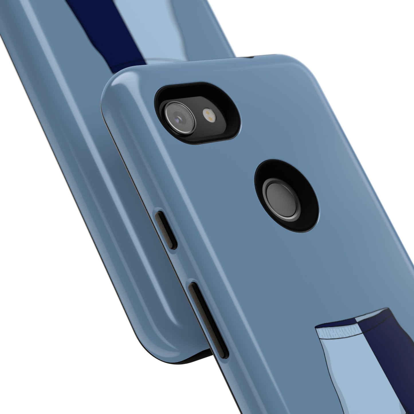 Android blue two toned short case