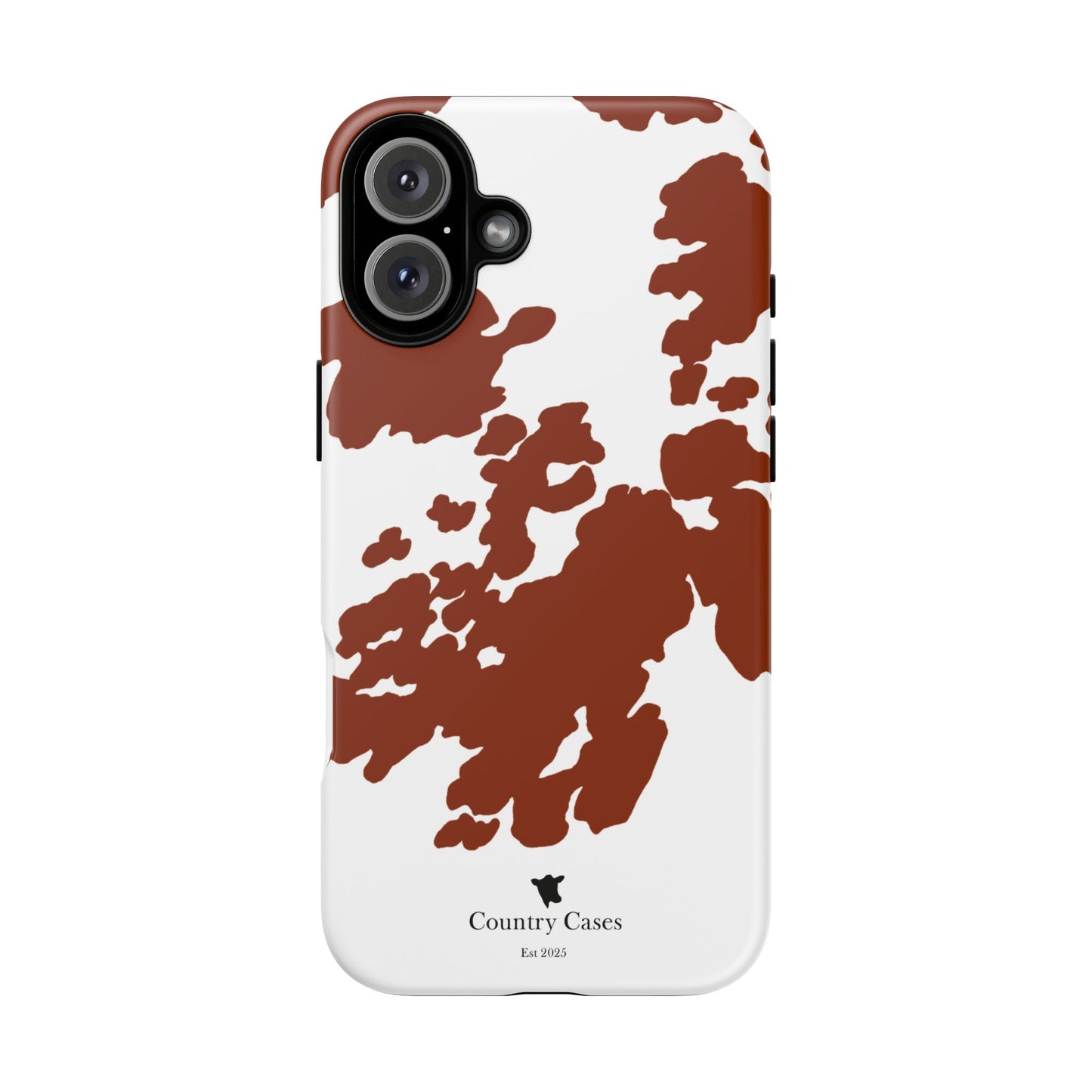 Red and white cow print case