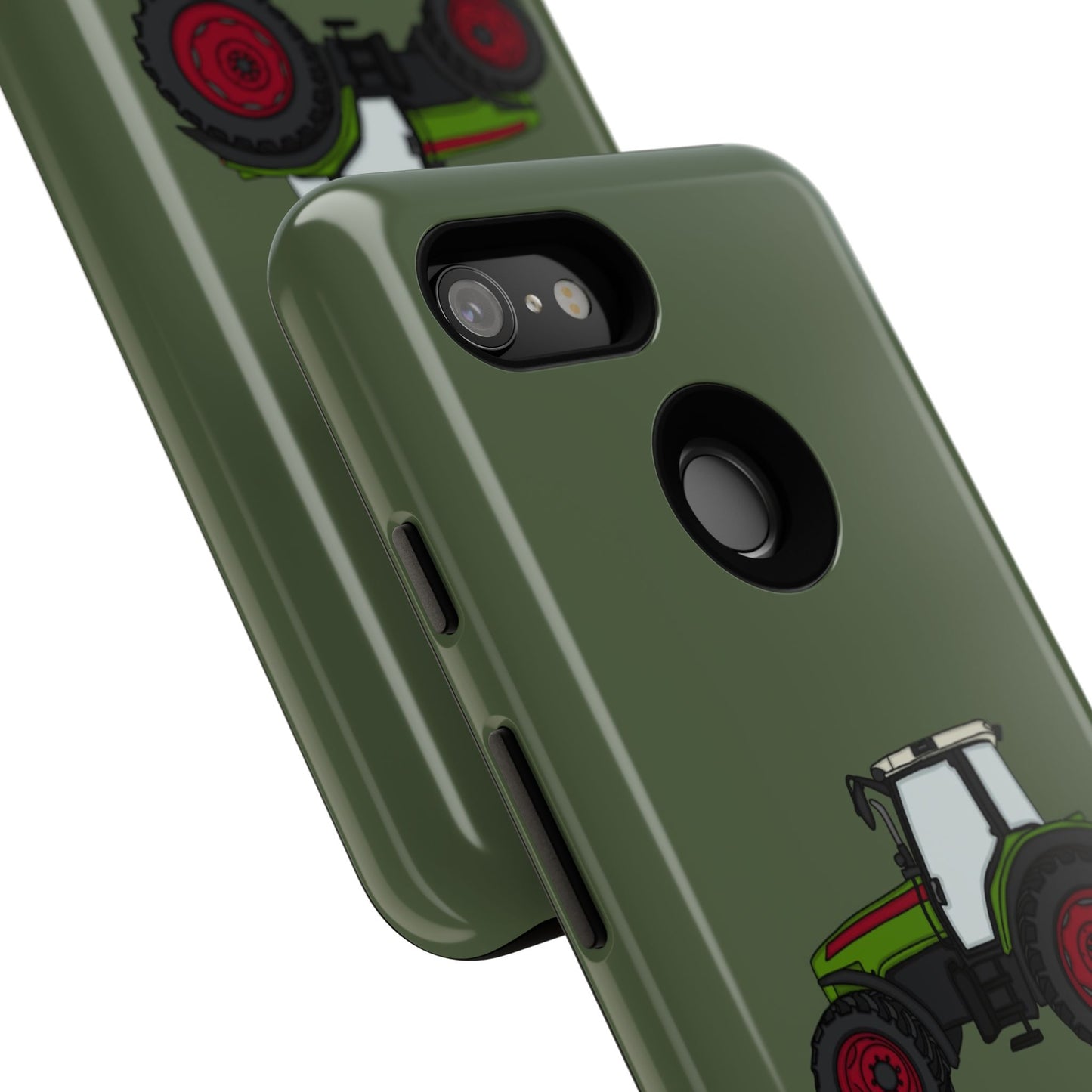 Android green tractor case