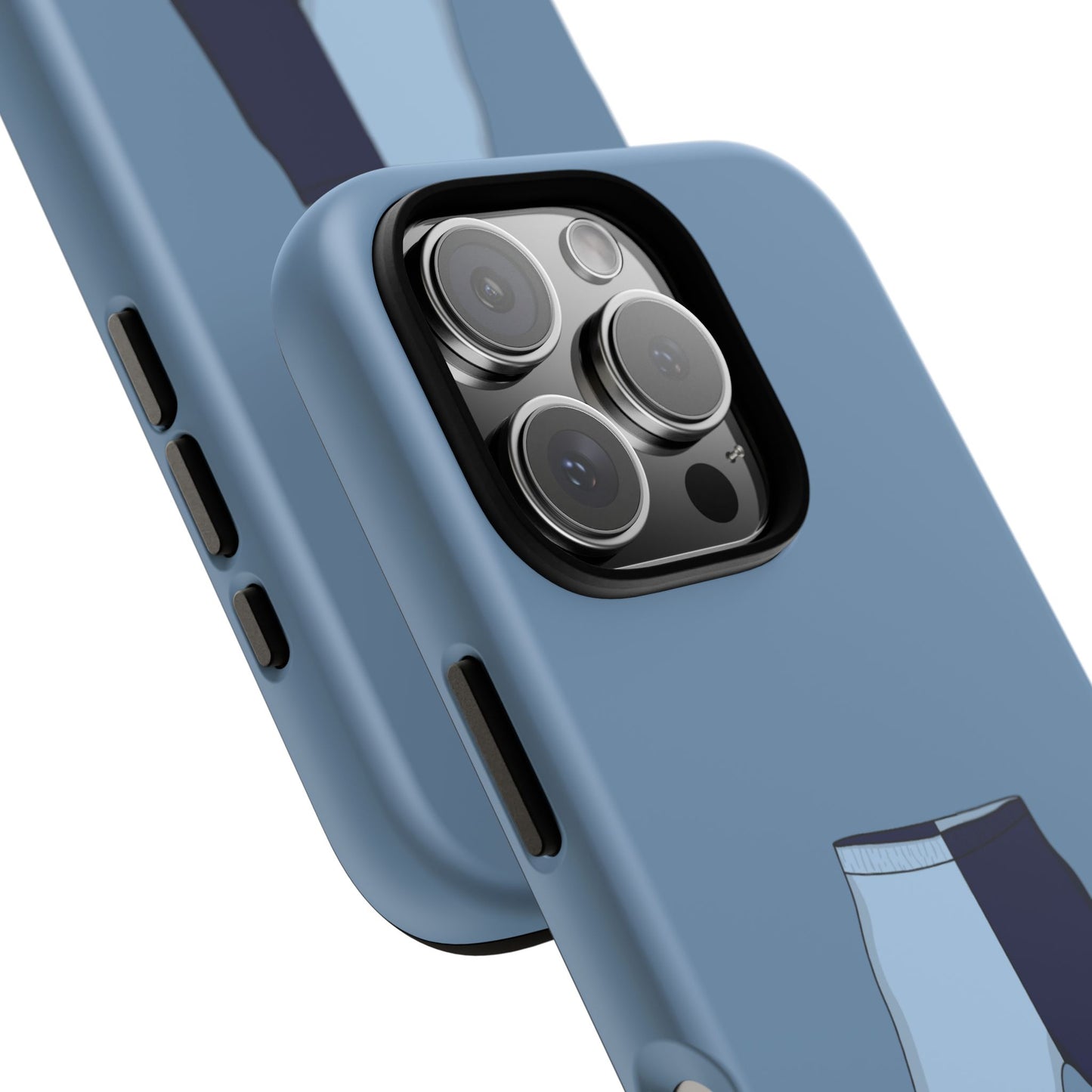 Blue two toned shorts case