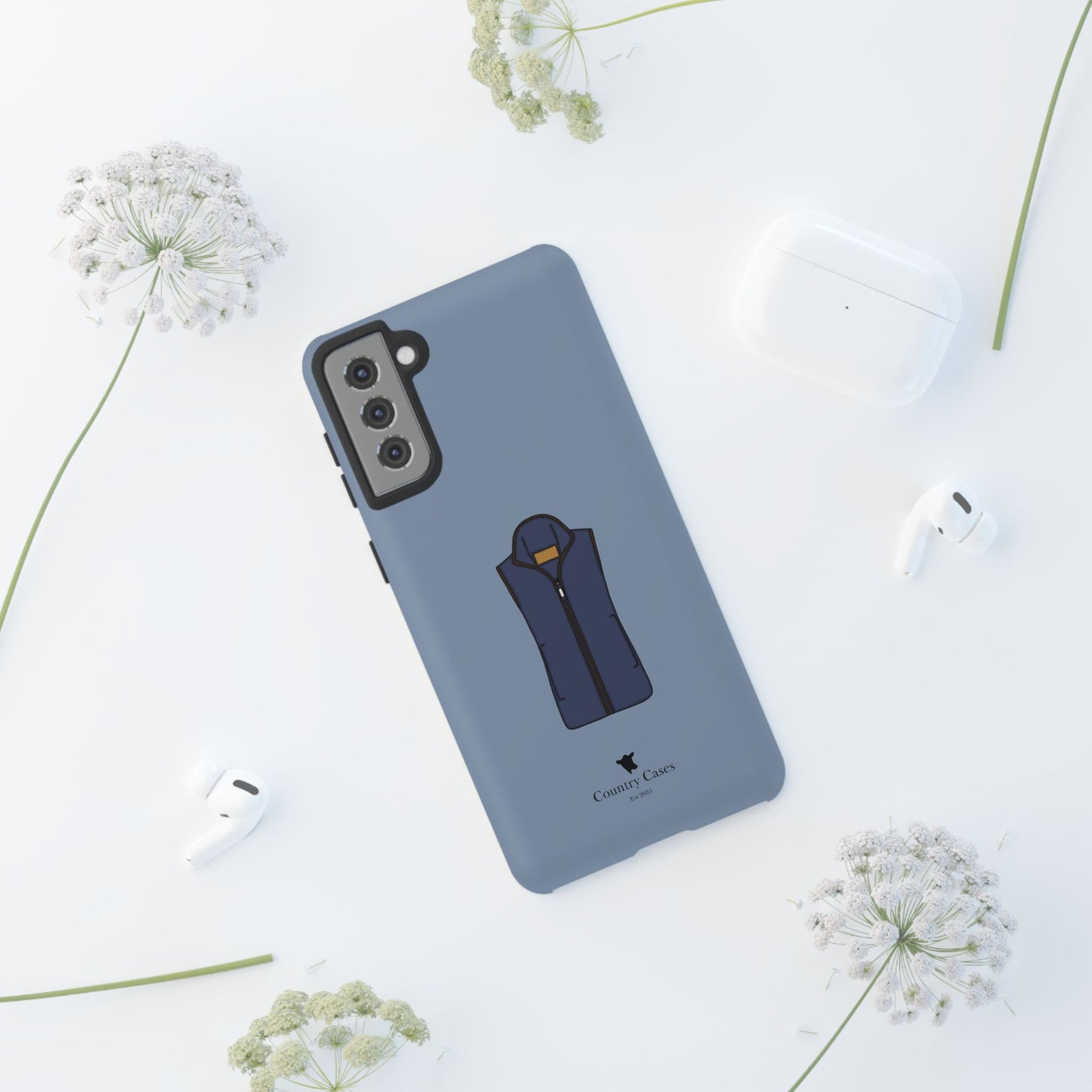 Android blue waistcoat case
