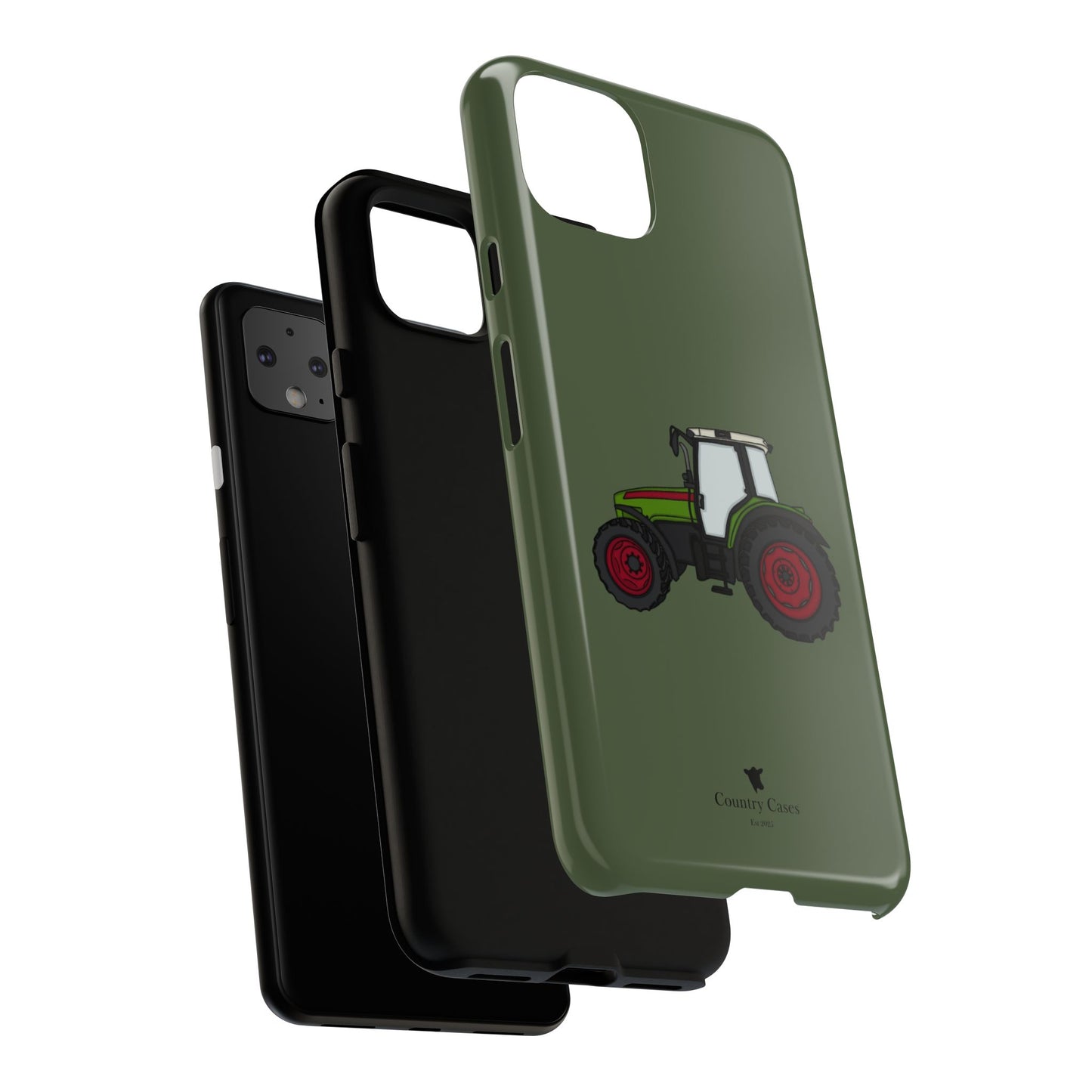 Android green tractor case