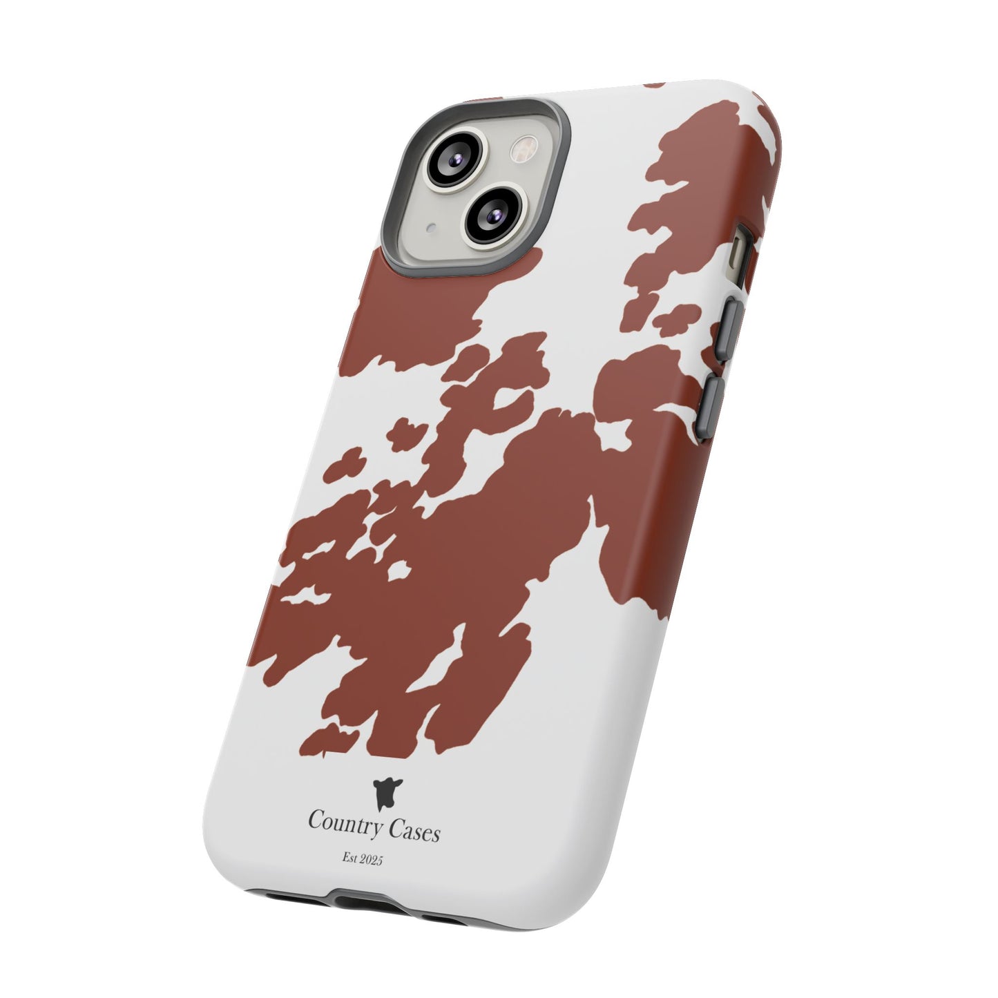 Red and white cow print case
