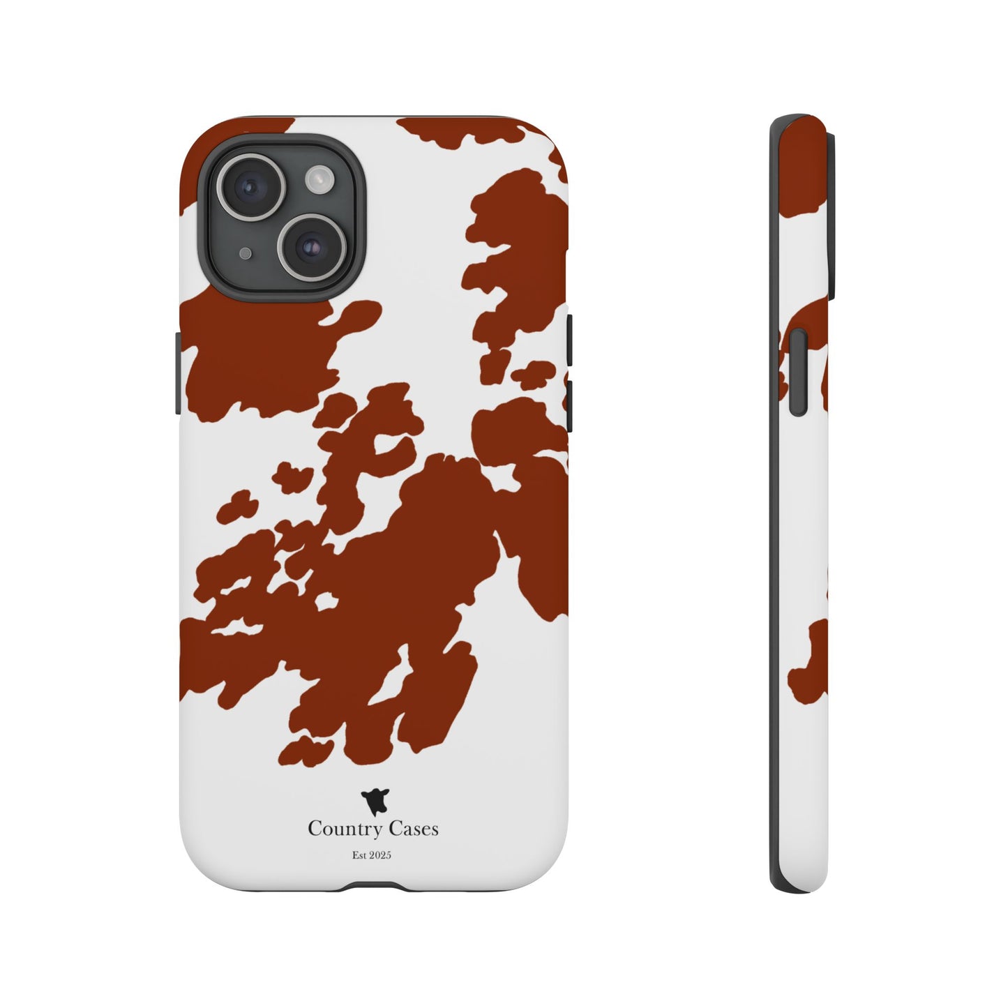 Red and white cow print case