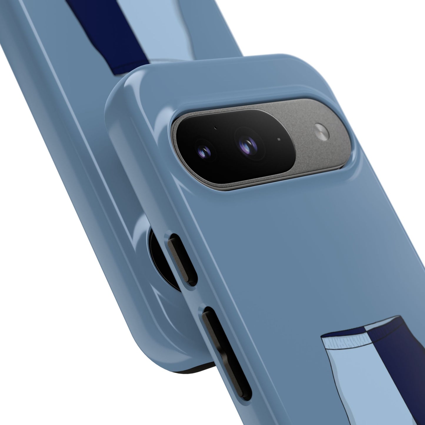 Android blue two toned short case