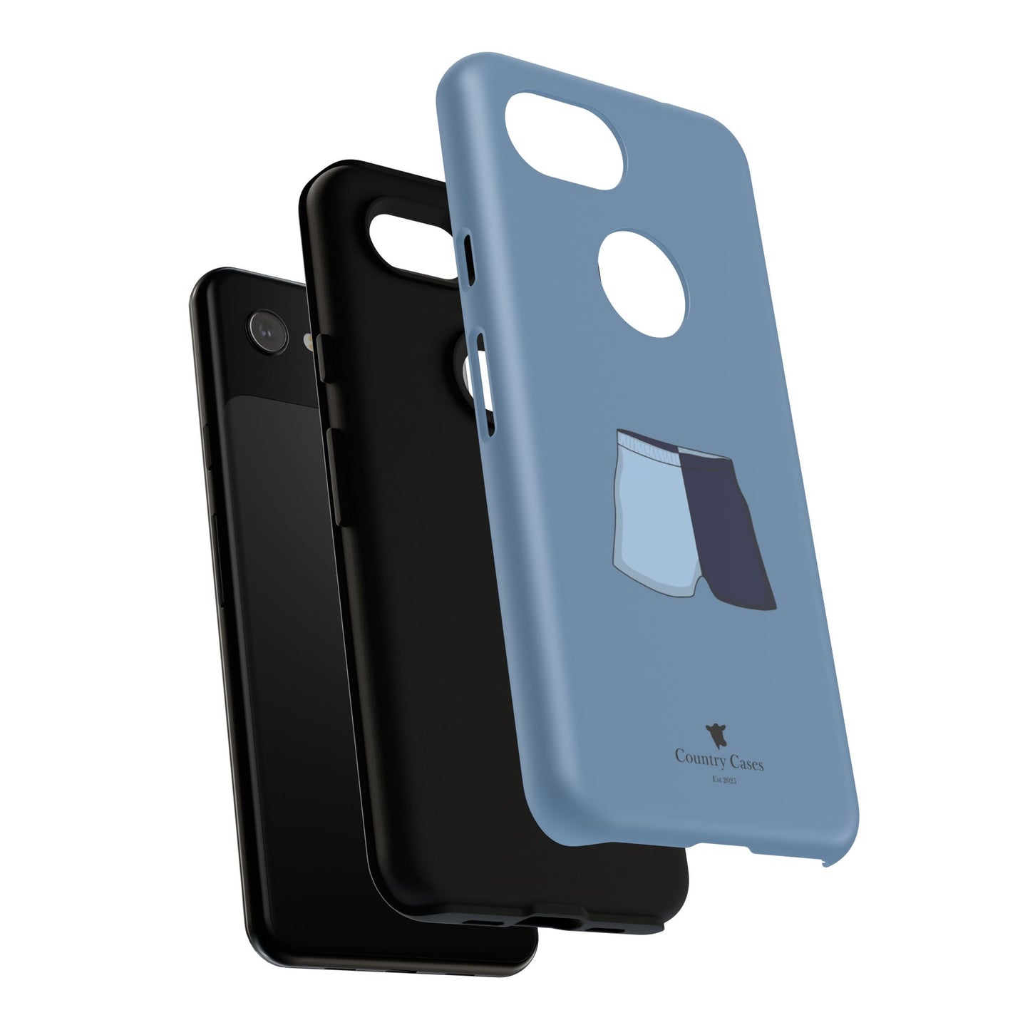 Android blue two toned short case