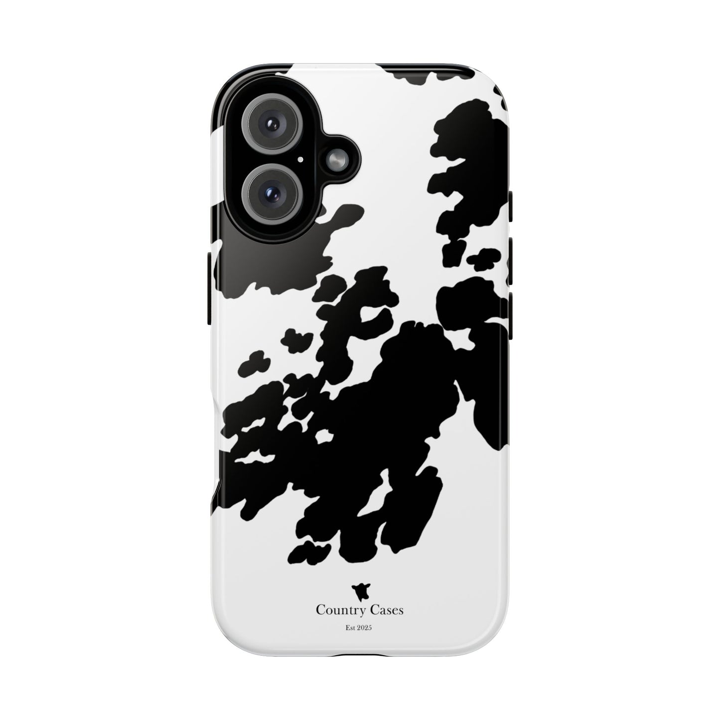 Black and white cow print case