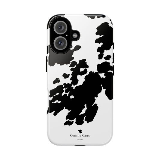 Black and white cow print case