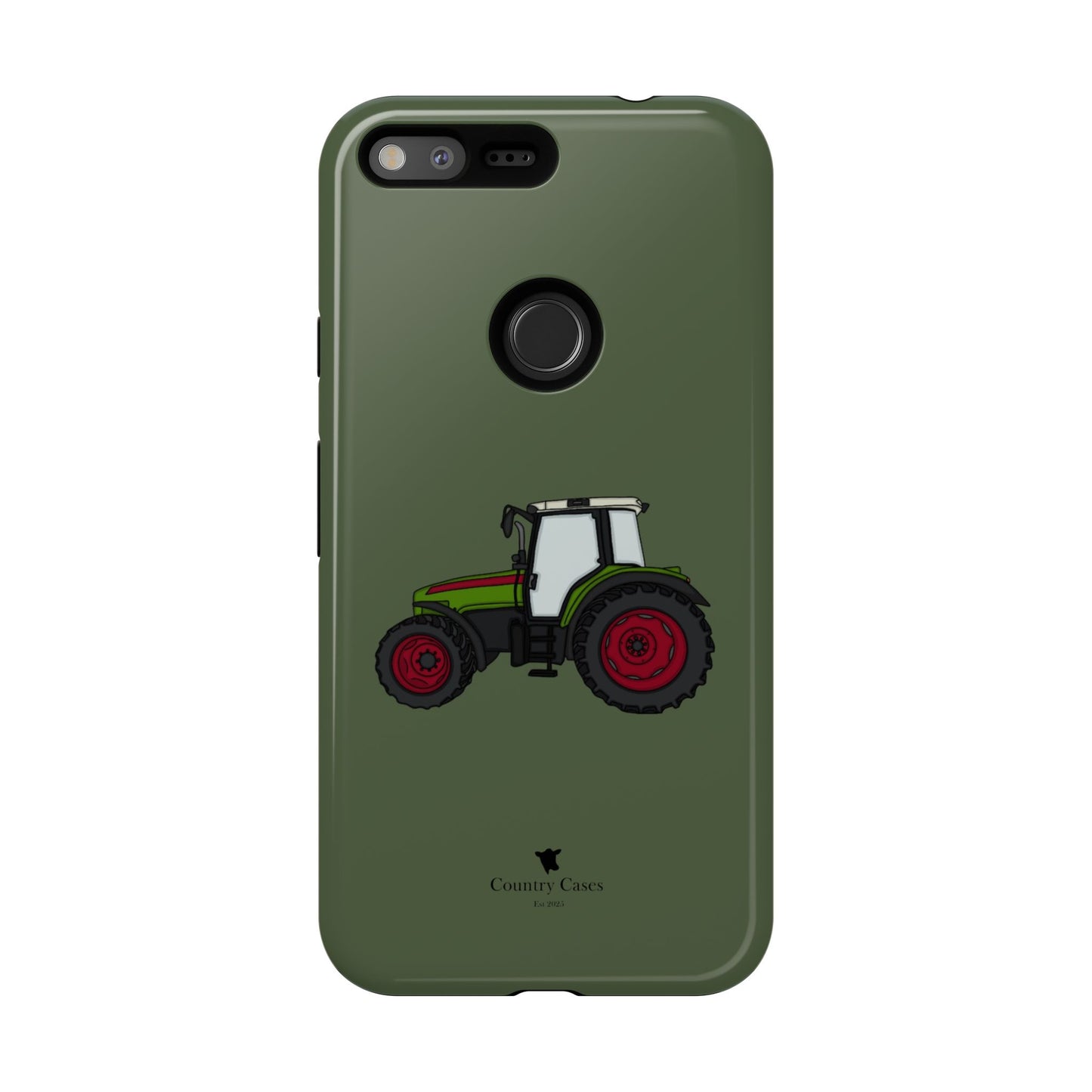 Android green tractor case
