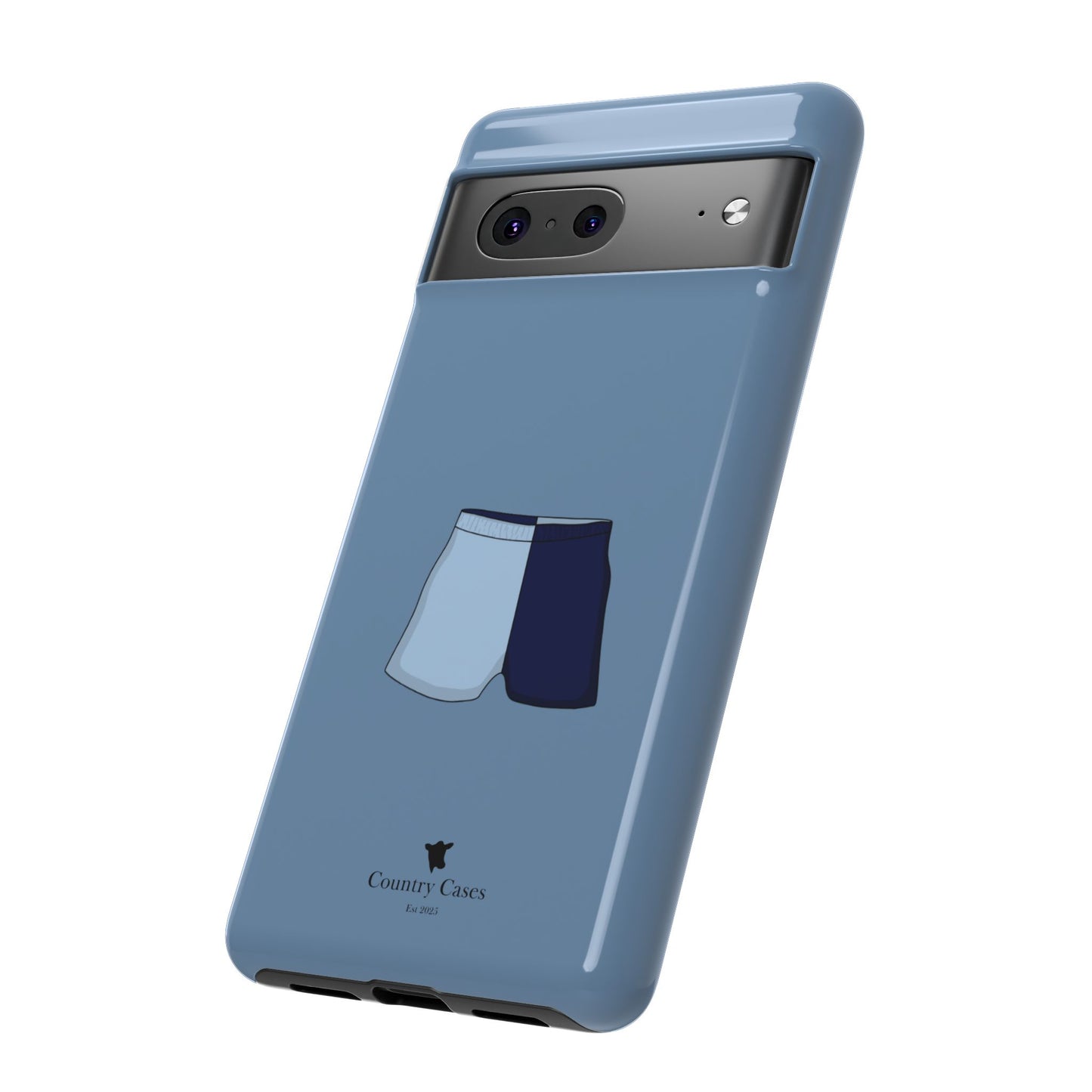 Android blue two toned short case