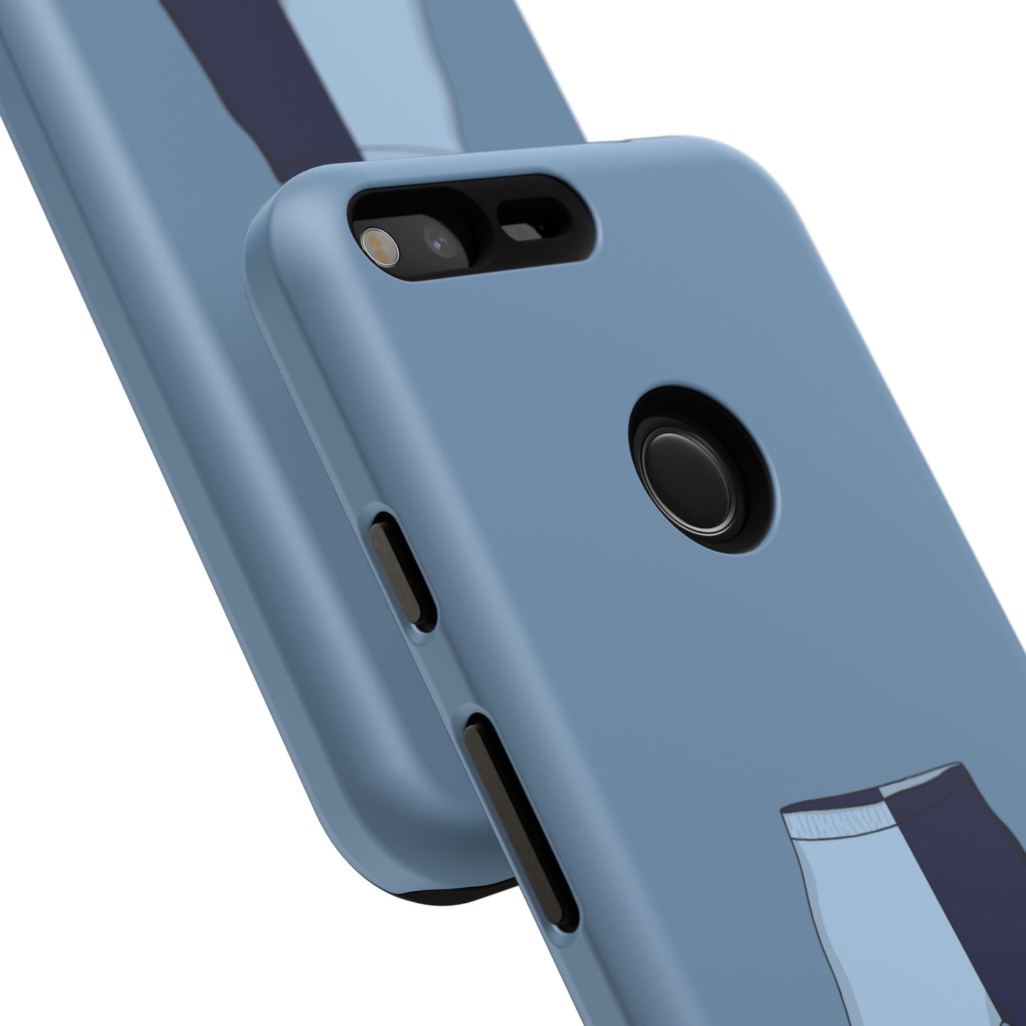 Android blue two toned short case