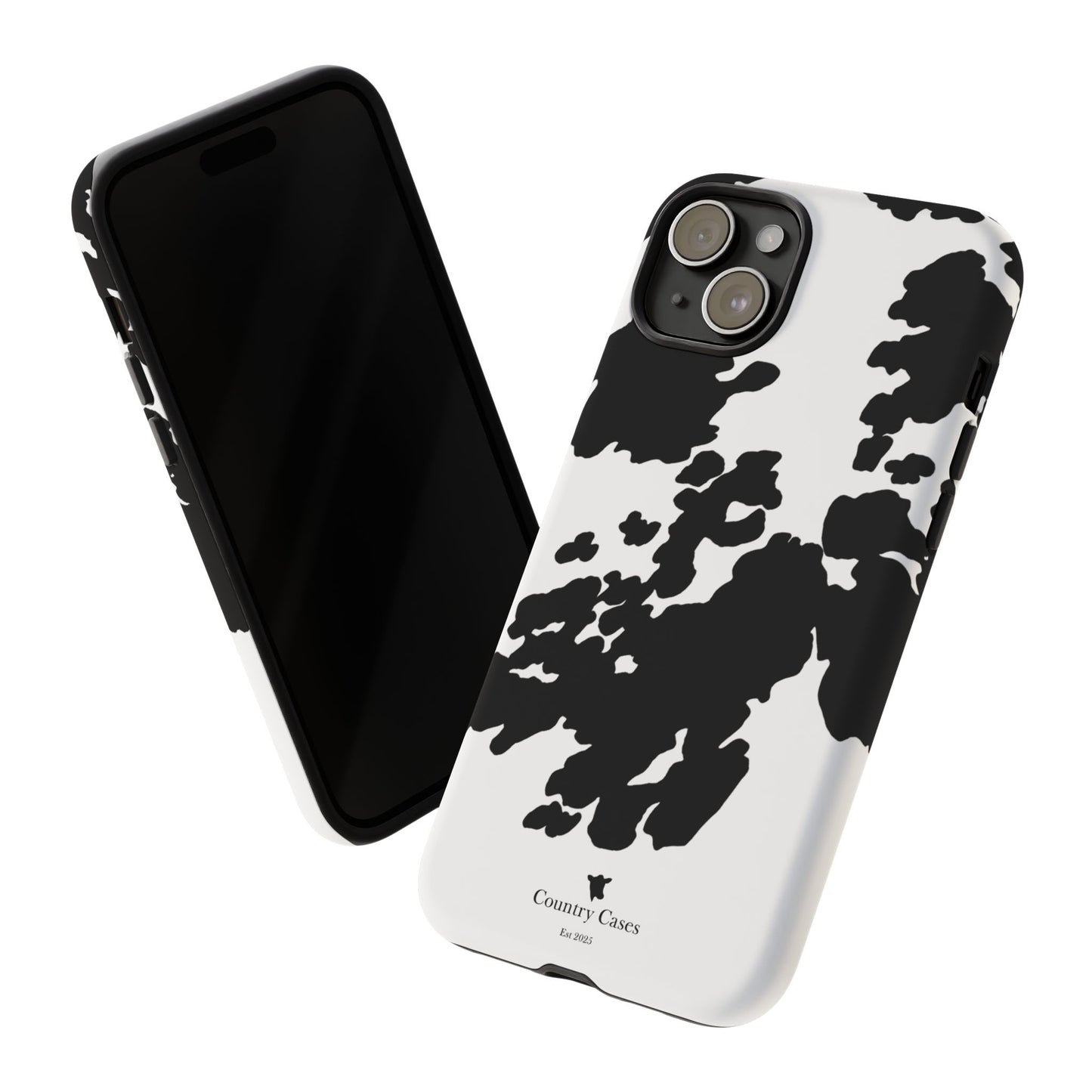 Black and white cow print case