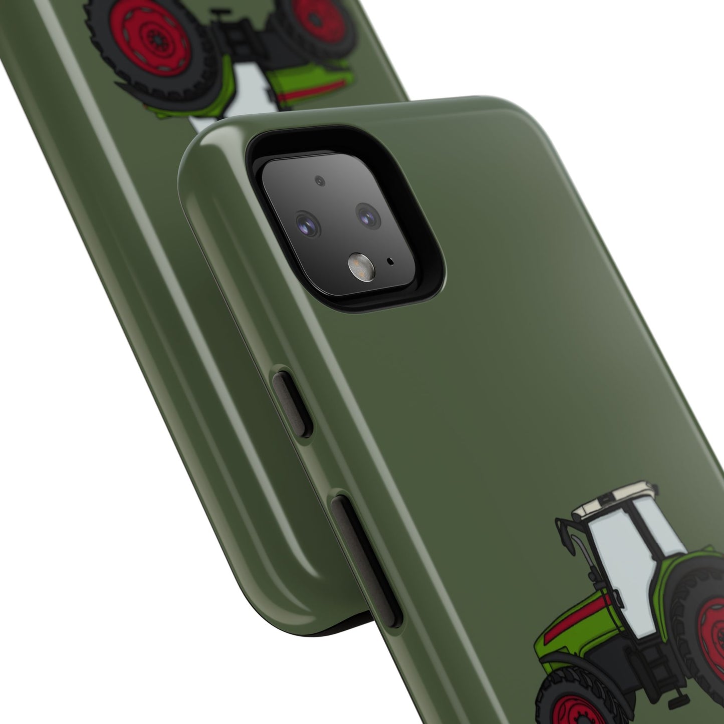 Android green tractor case