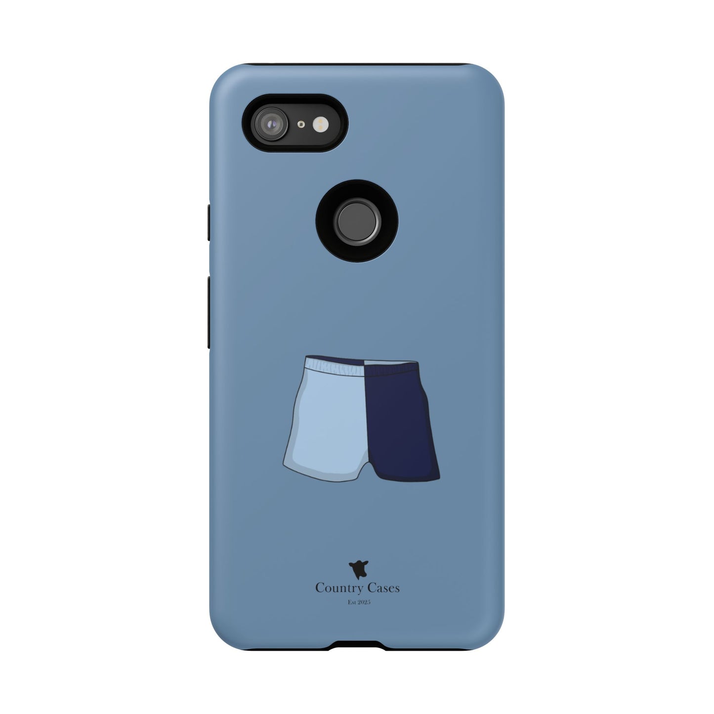 Android blue two toned short case