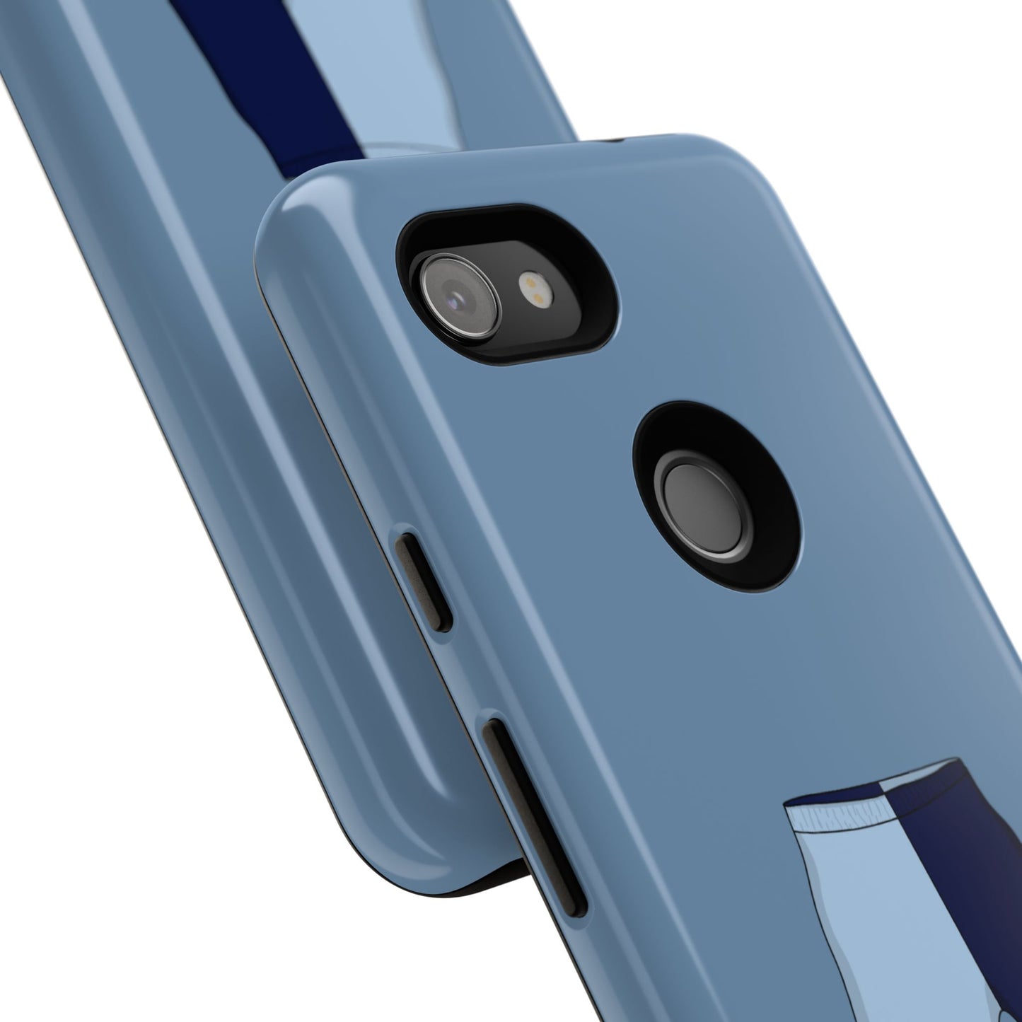 Android blue two toned short case