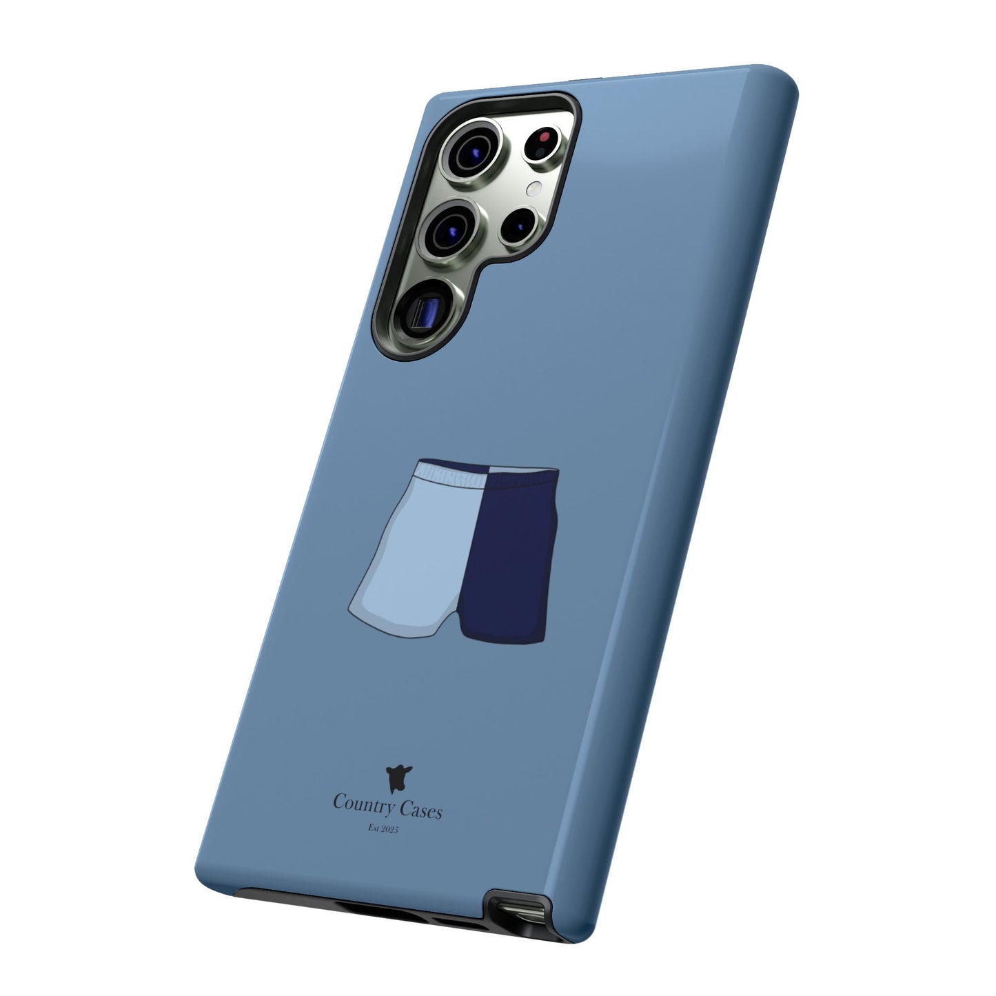 Android blue two toned short case
