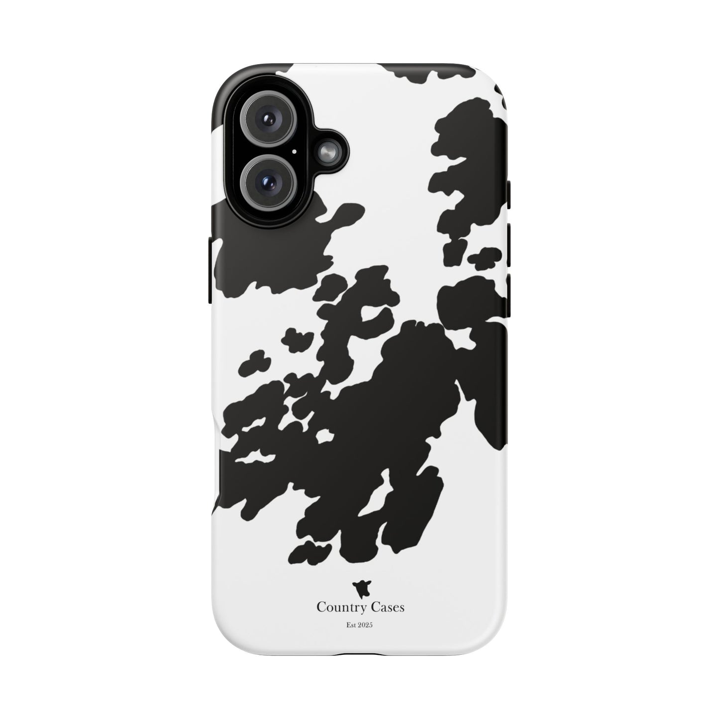 Black and white cow print case