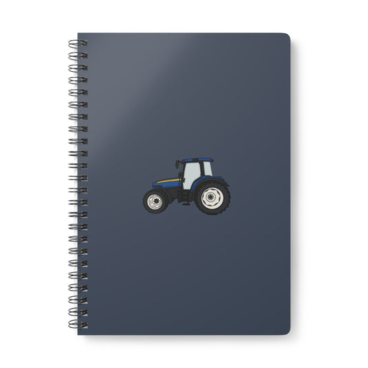 Blue tractor notebook