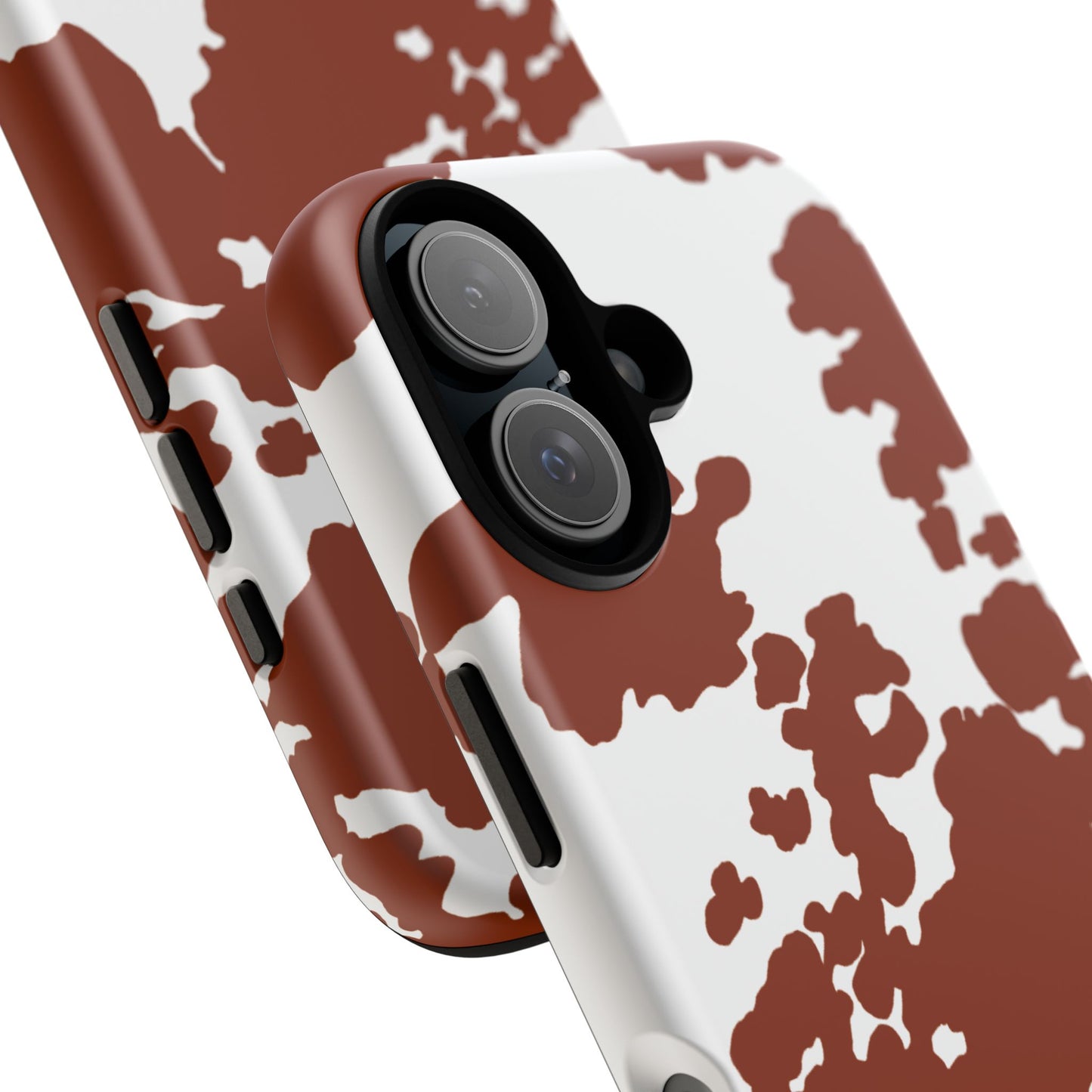 Red and white cow print case