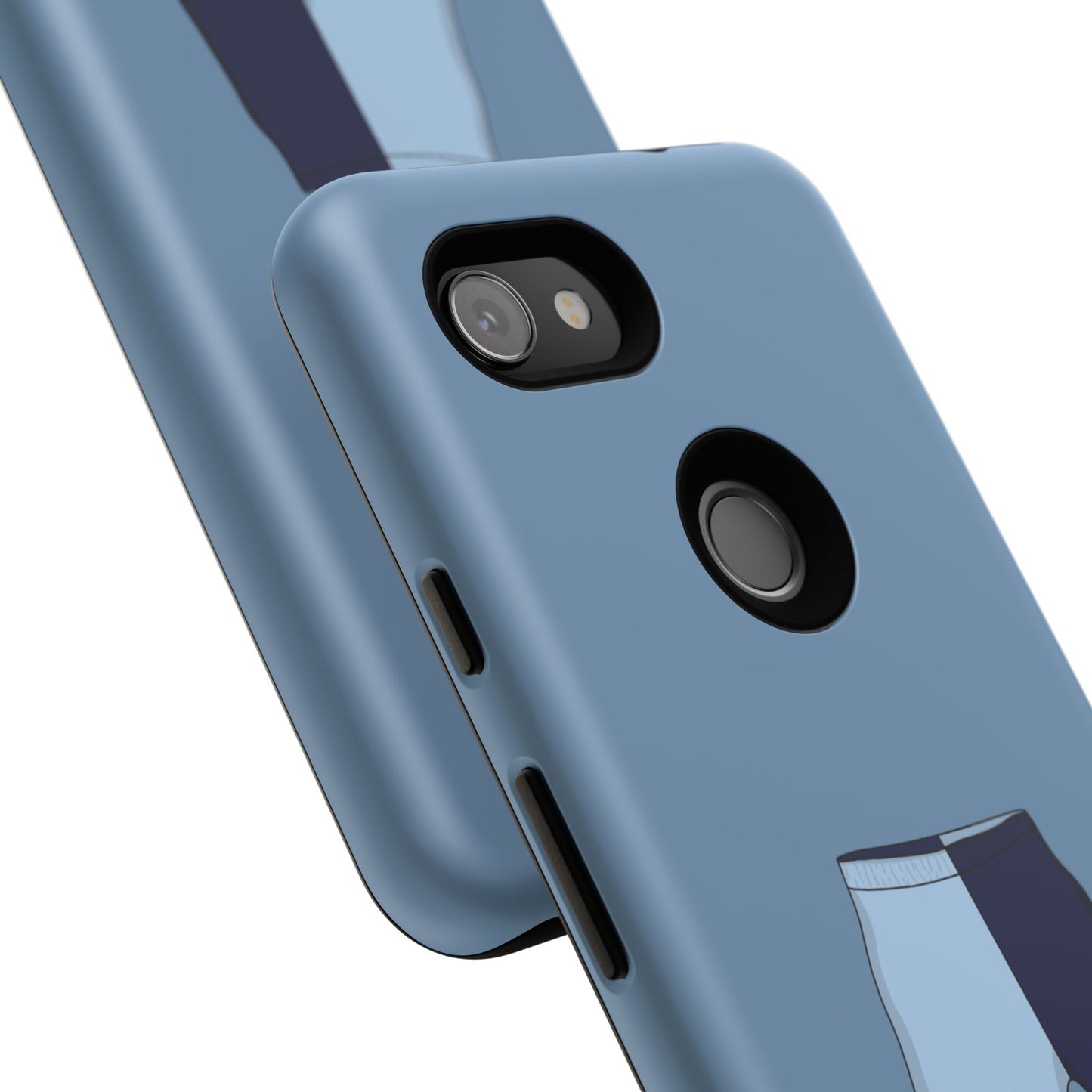 Android blue two toned short case