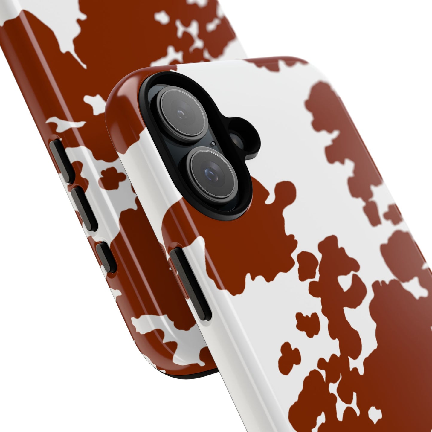 Red and white cow print case