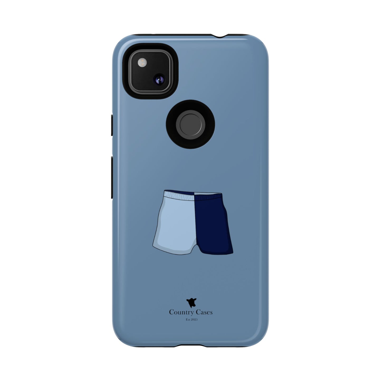 Android blue two toned short case