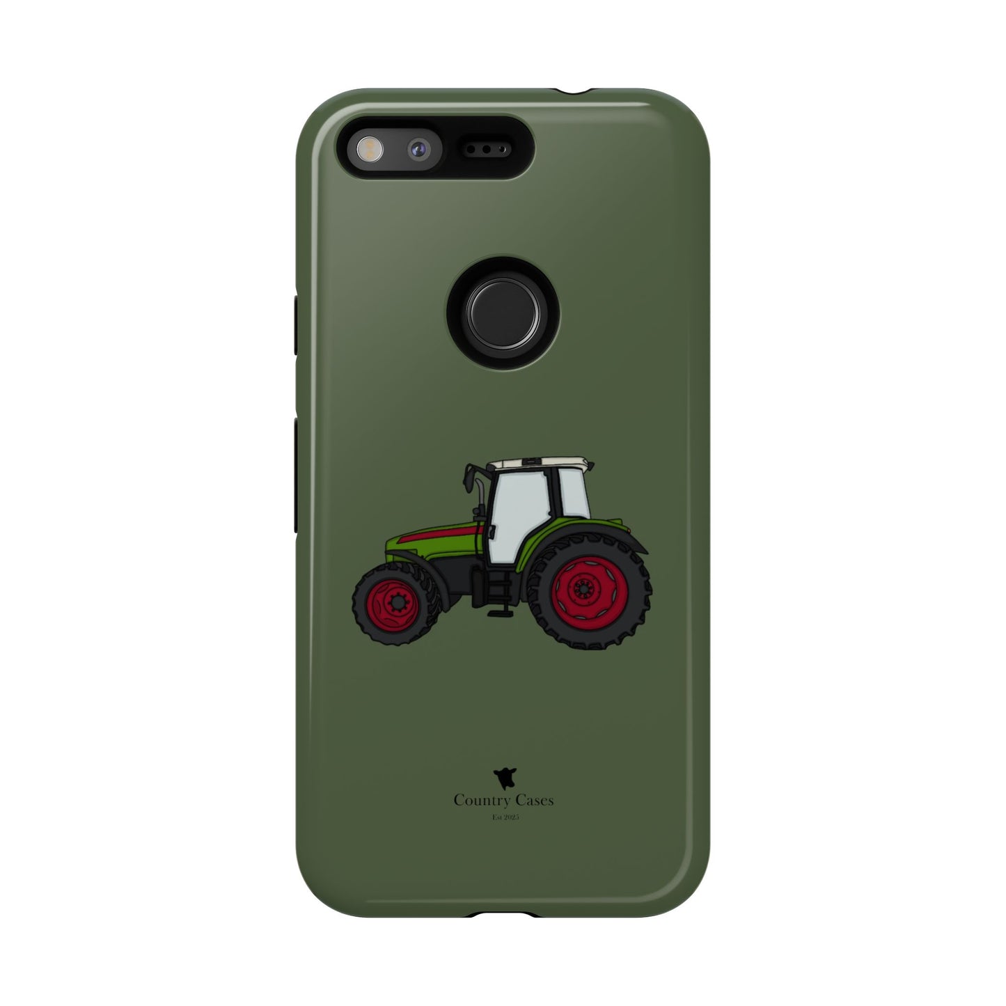 Android green tractor case