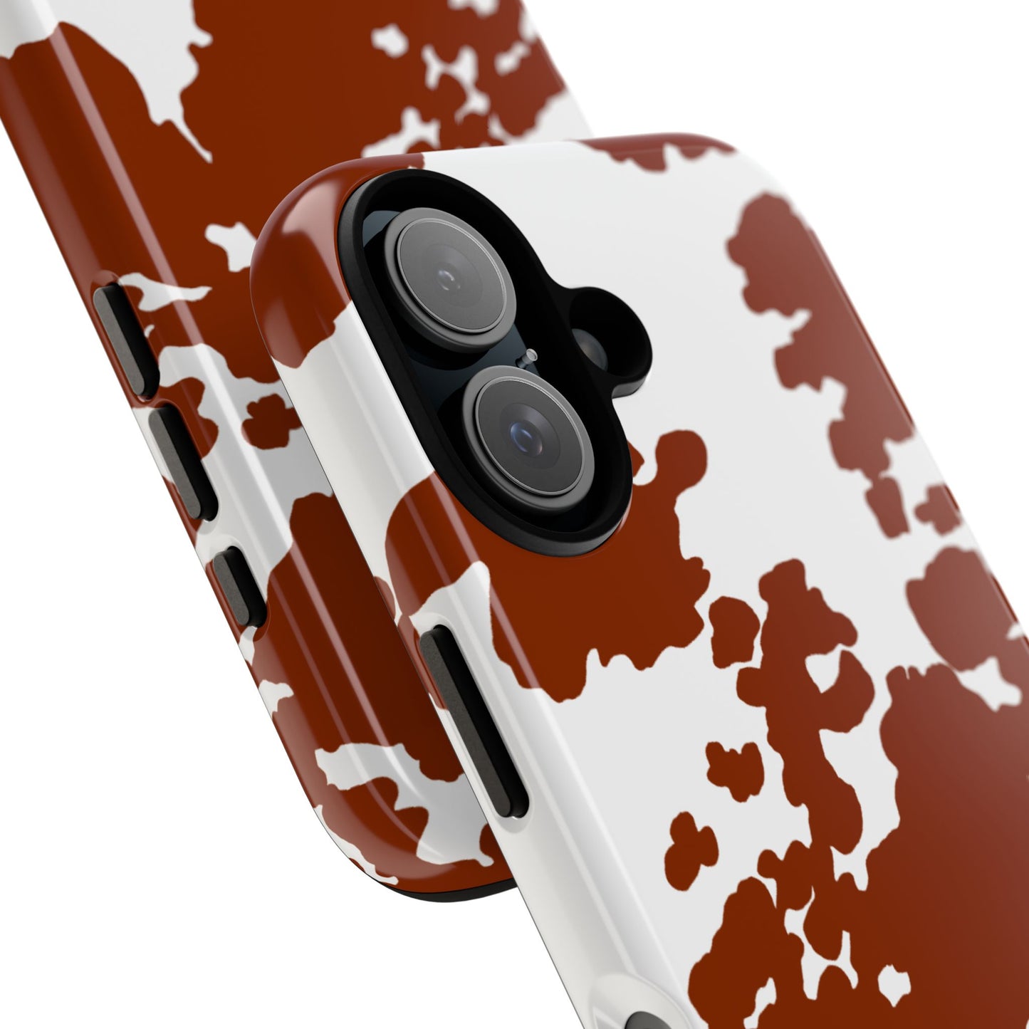 Red and white cow print case