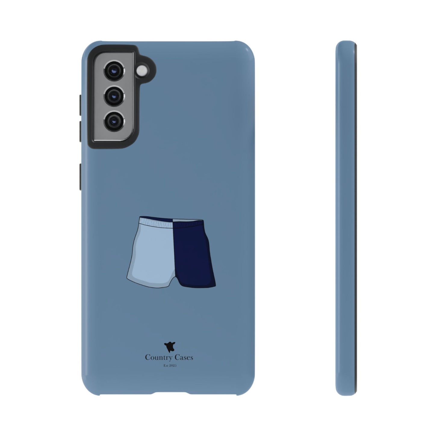 Android blue two toned short case