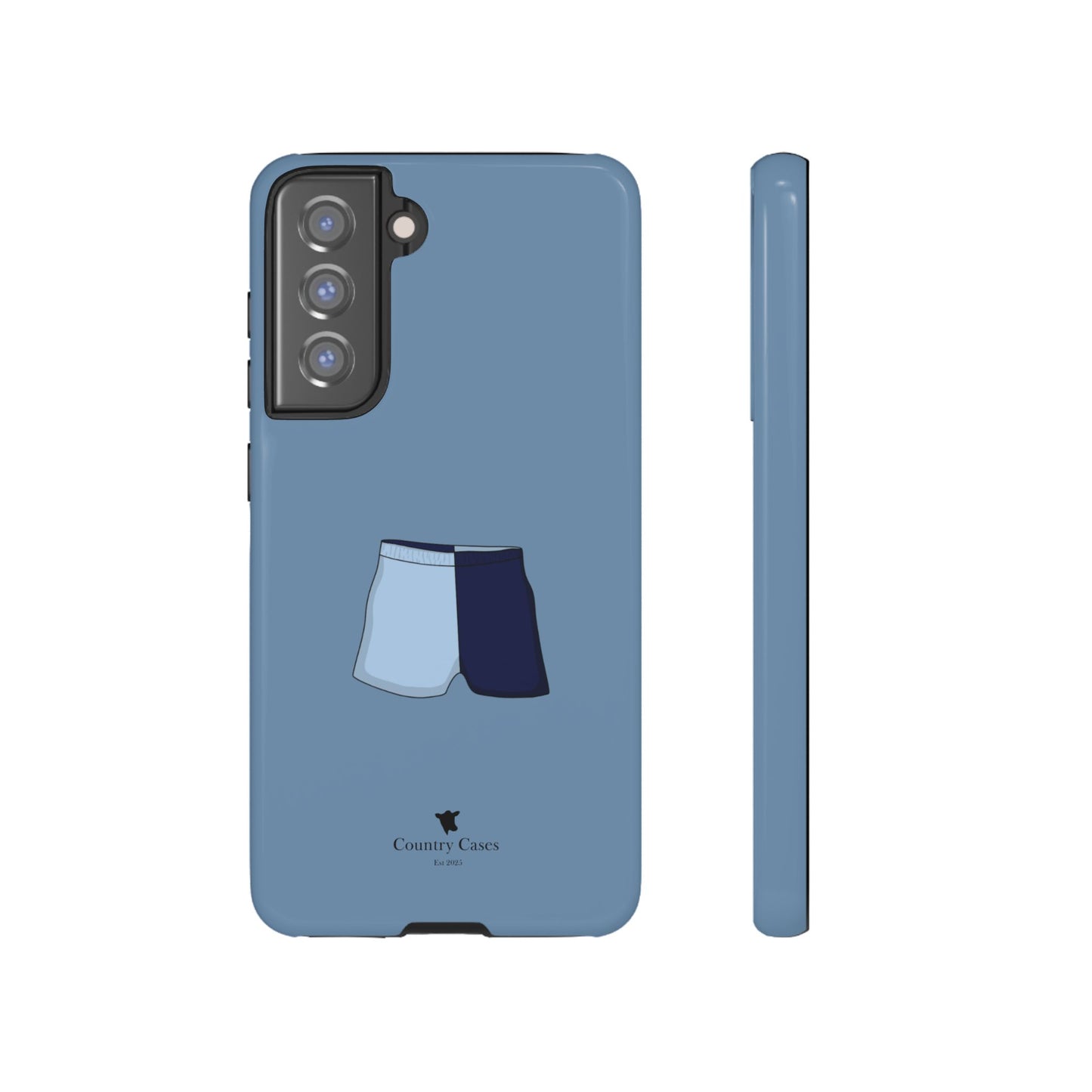 Android blue two toned short case