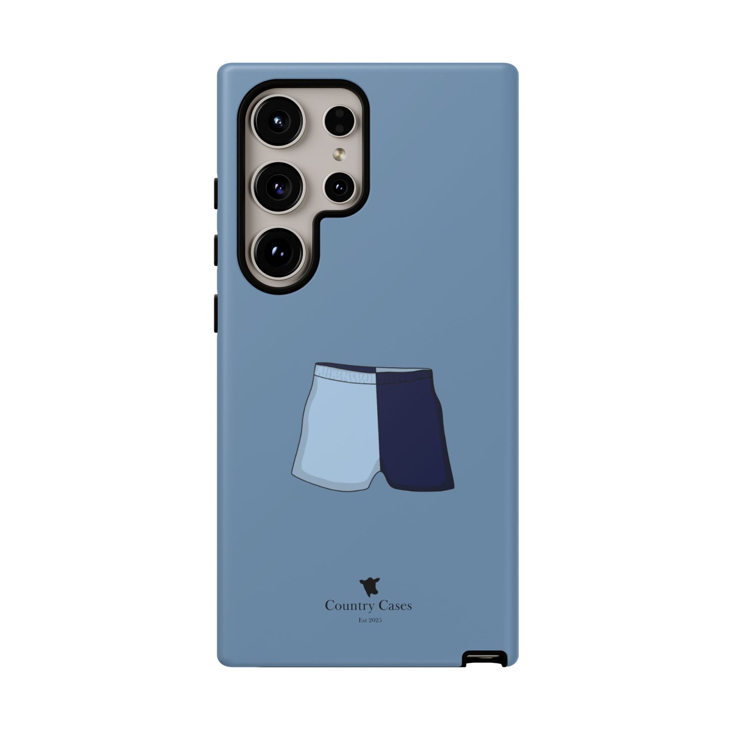 Android blue two toned short case