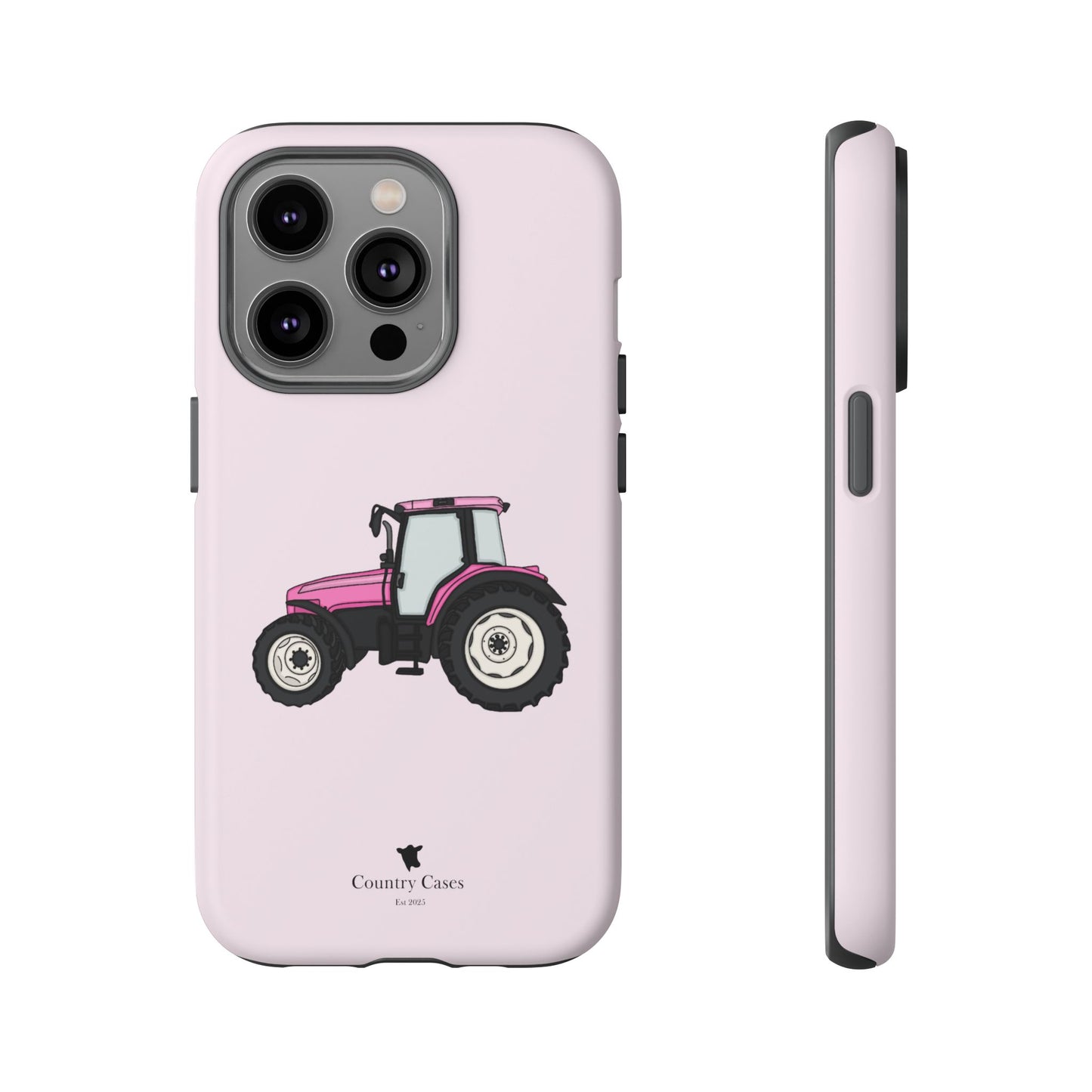 Pink tractor case