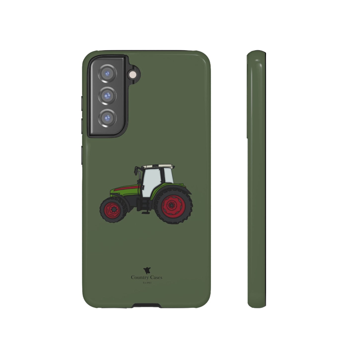 Android green tractor case