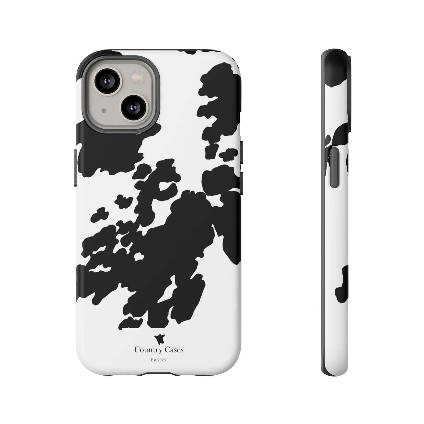 Black and white cow print case