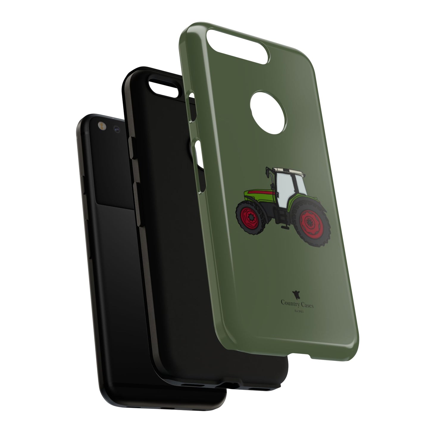 Android green tractor case