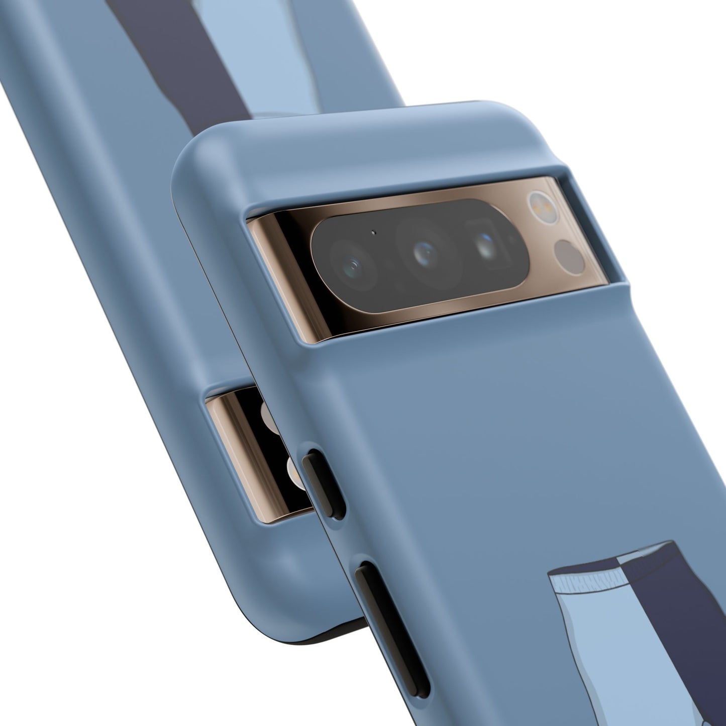 Android blue two toned short case