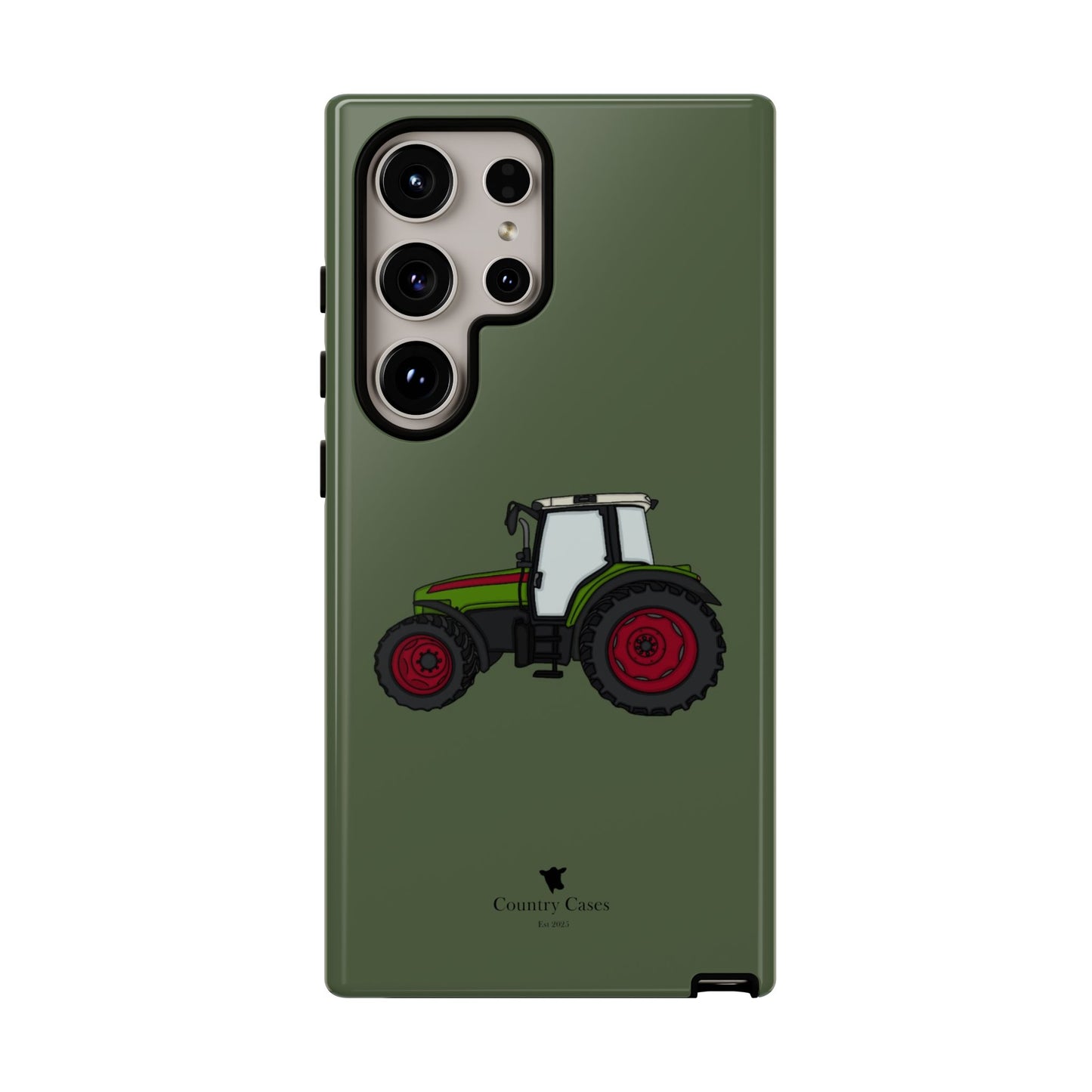 Android green tractor case