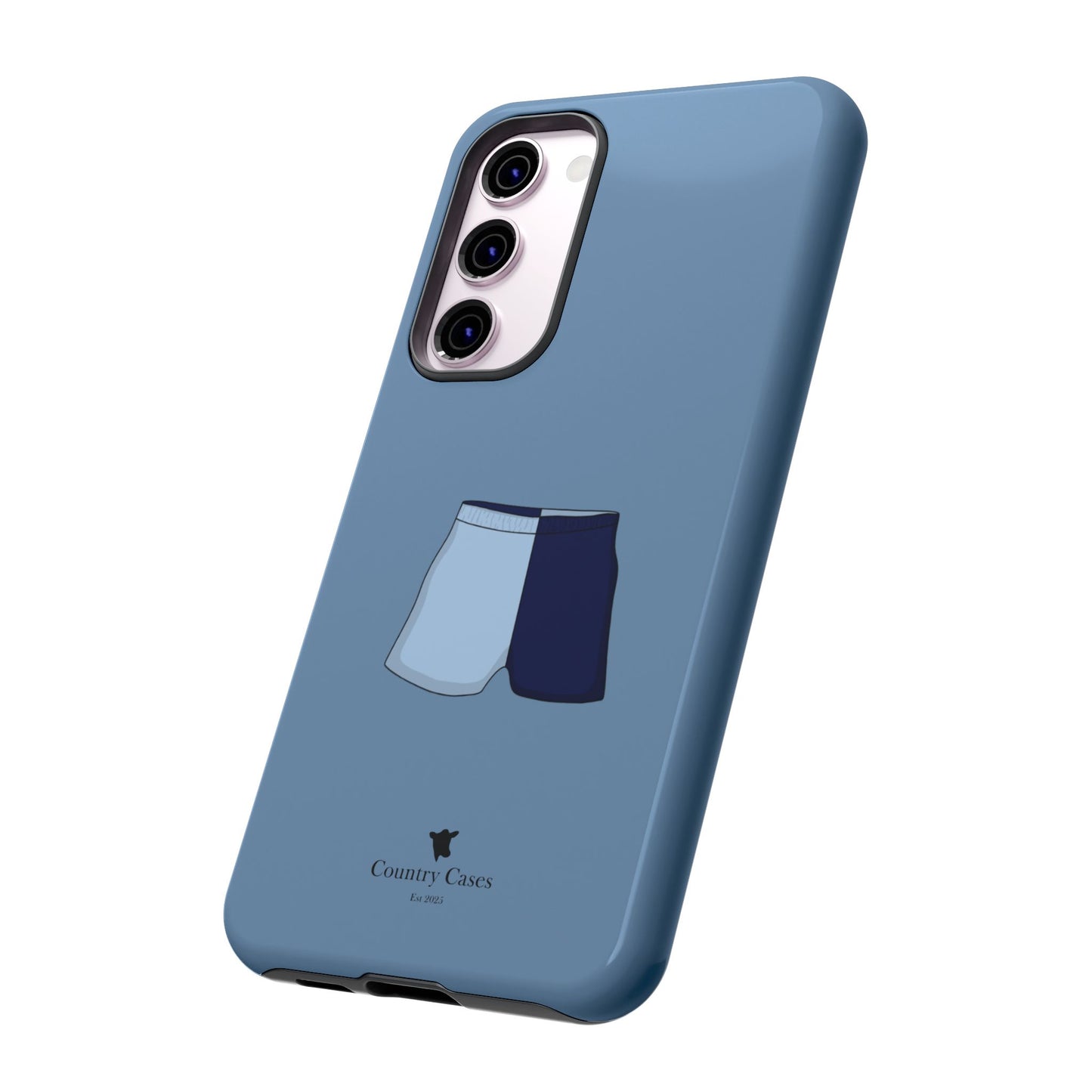 Android blue two toned short case