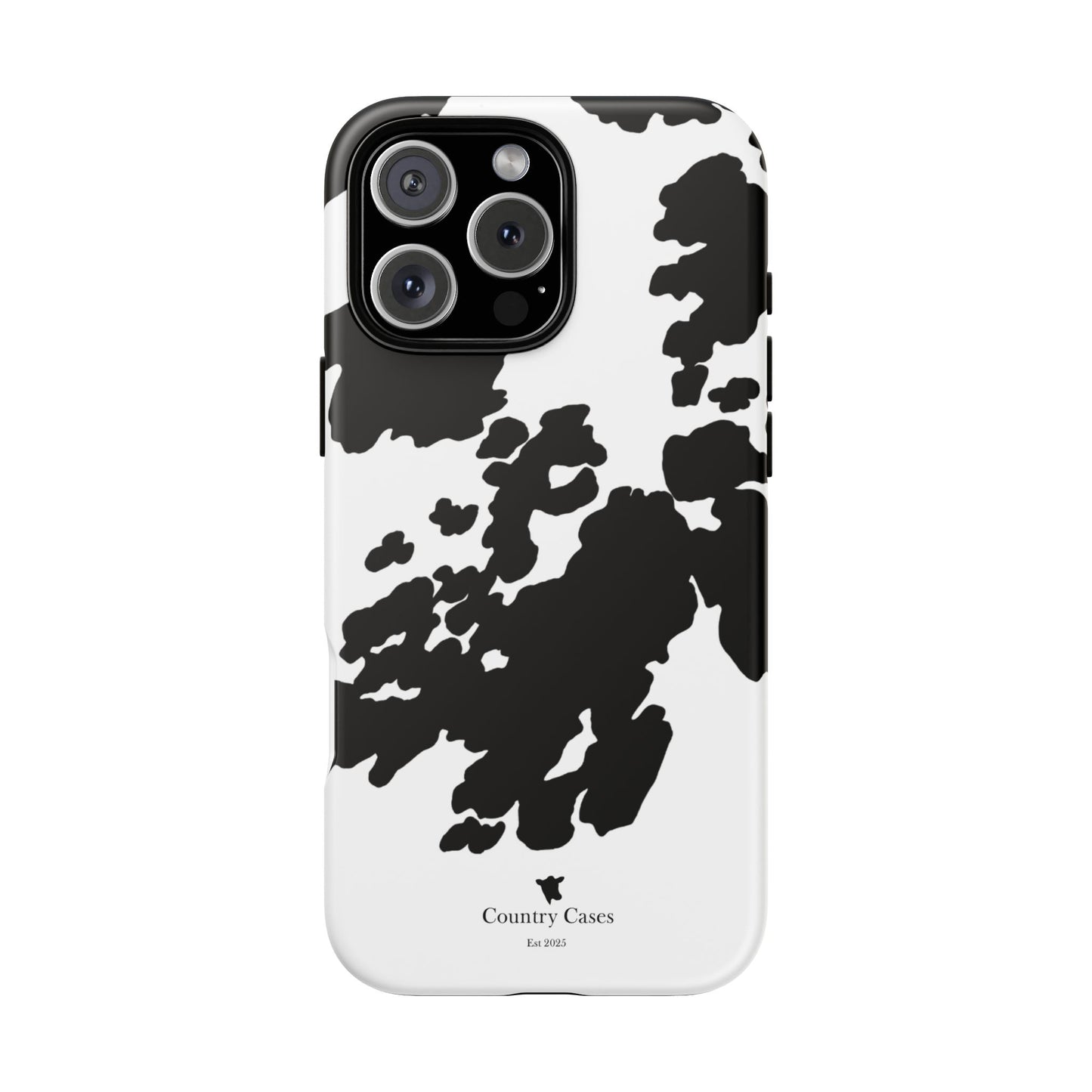 Black and white cow print case