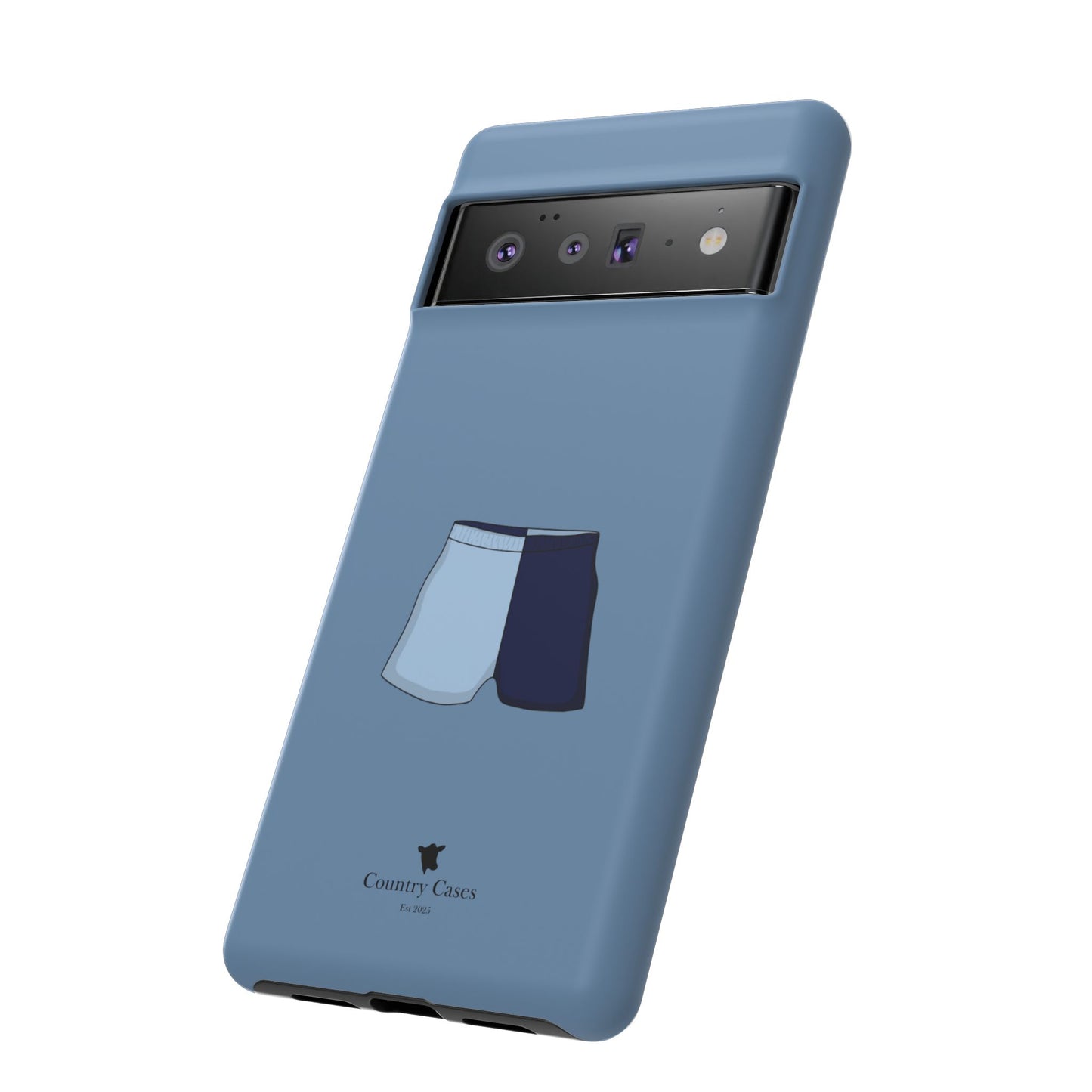 Android blue two toned short case