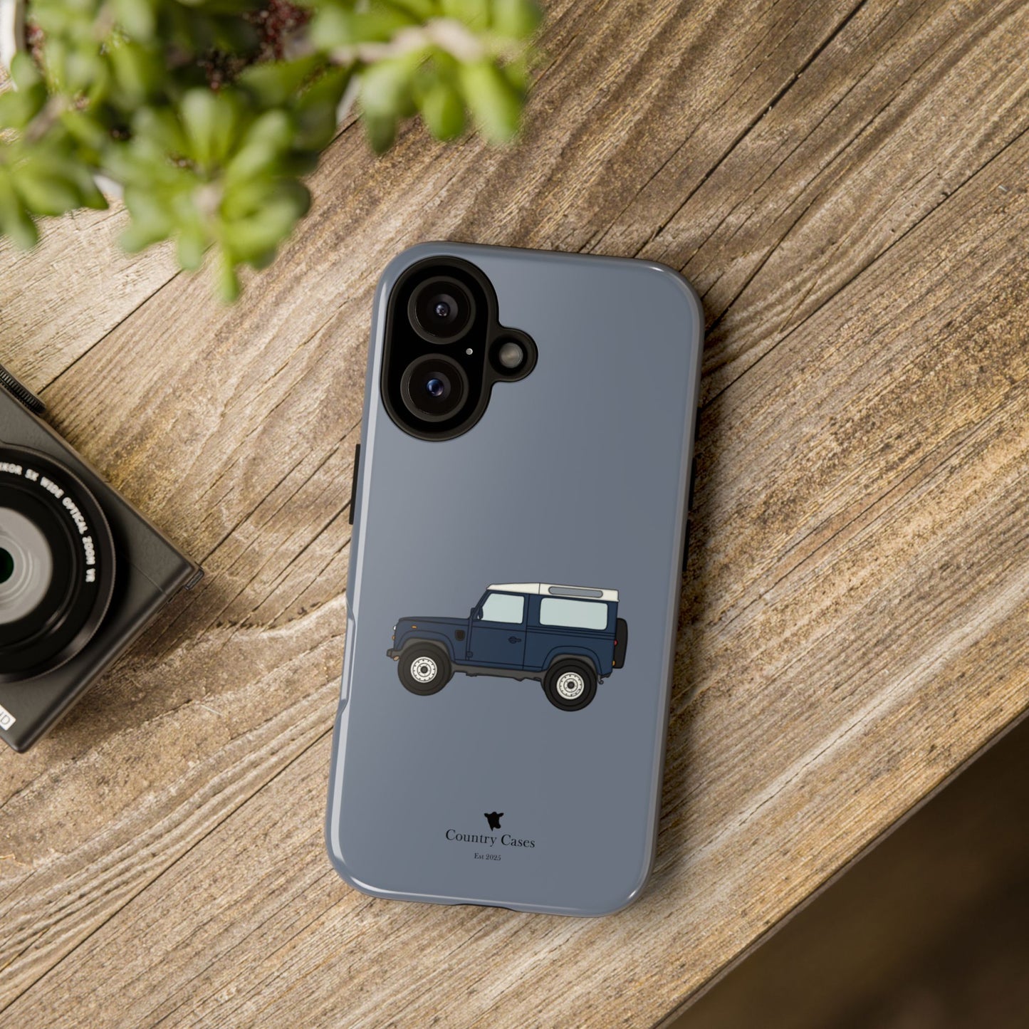Blue landy phone case