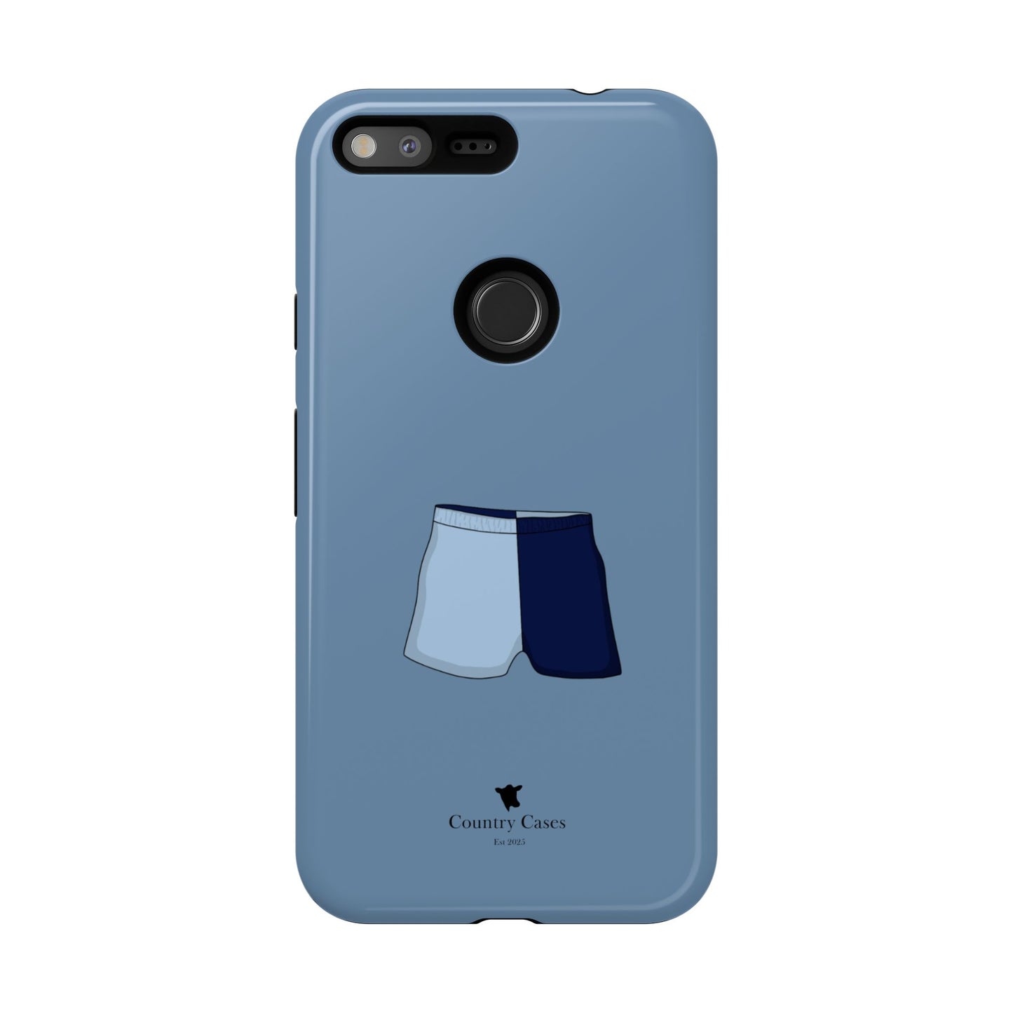 Android blue two toned short case