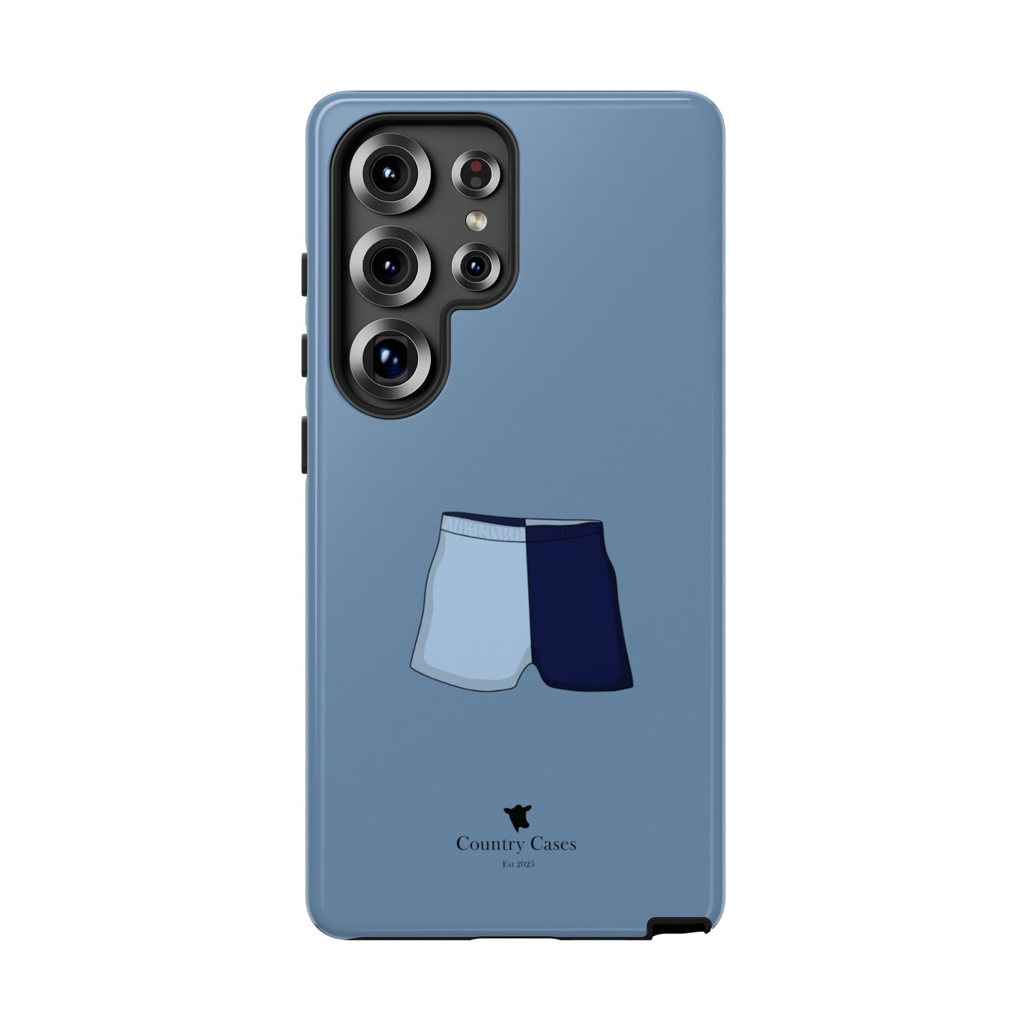 Android blue two toned short case