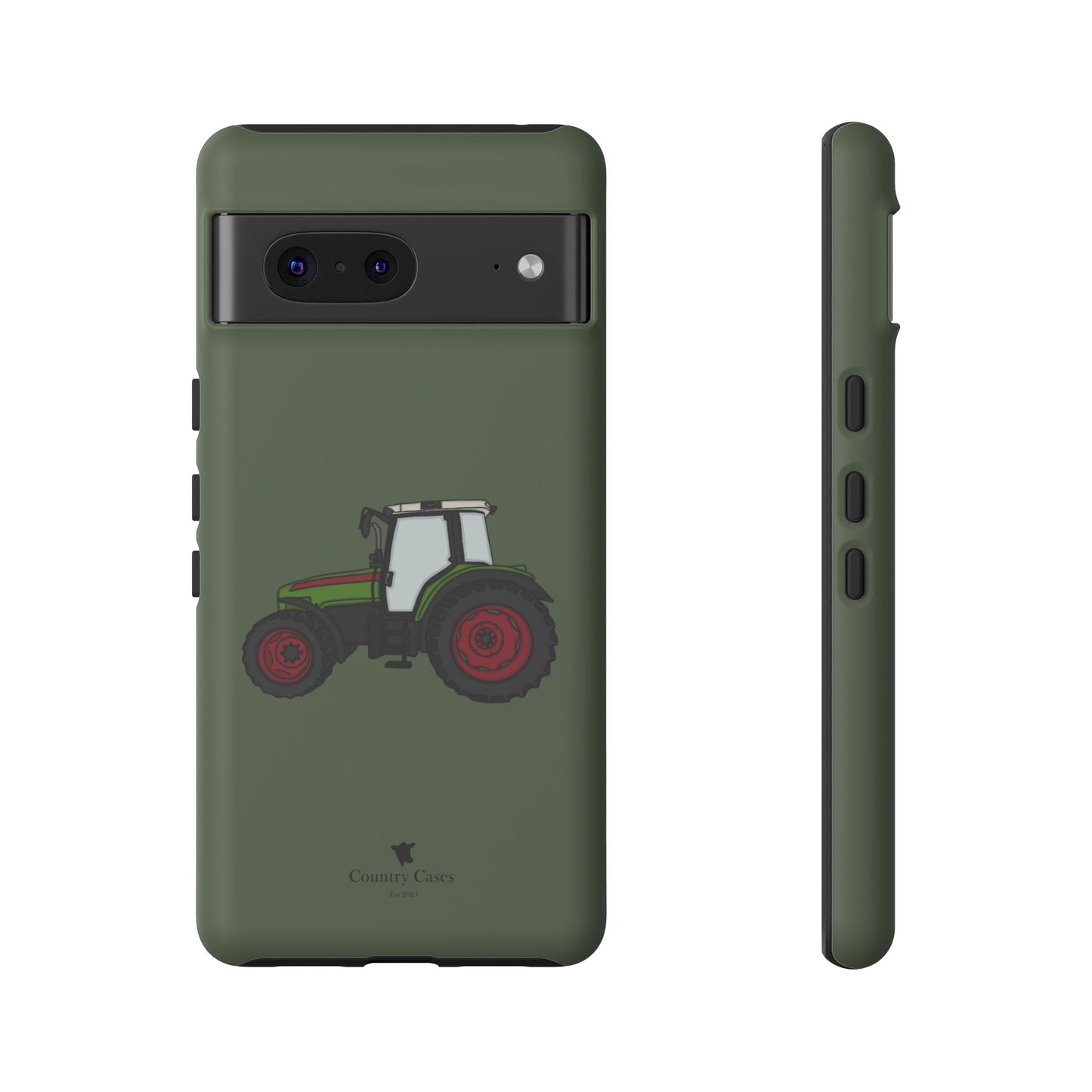 Android green tractor case