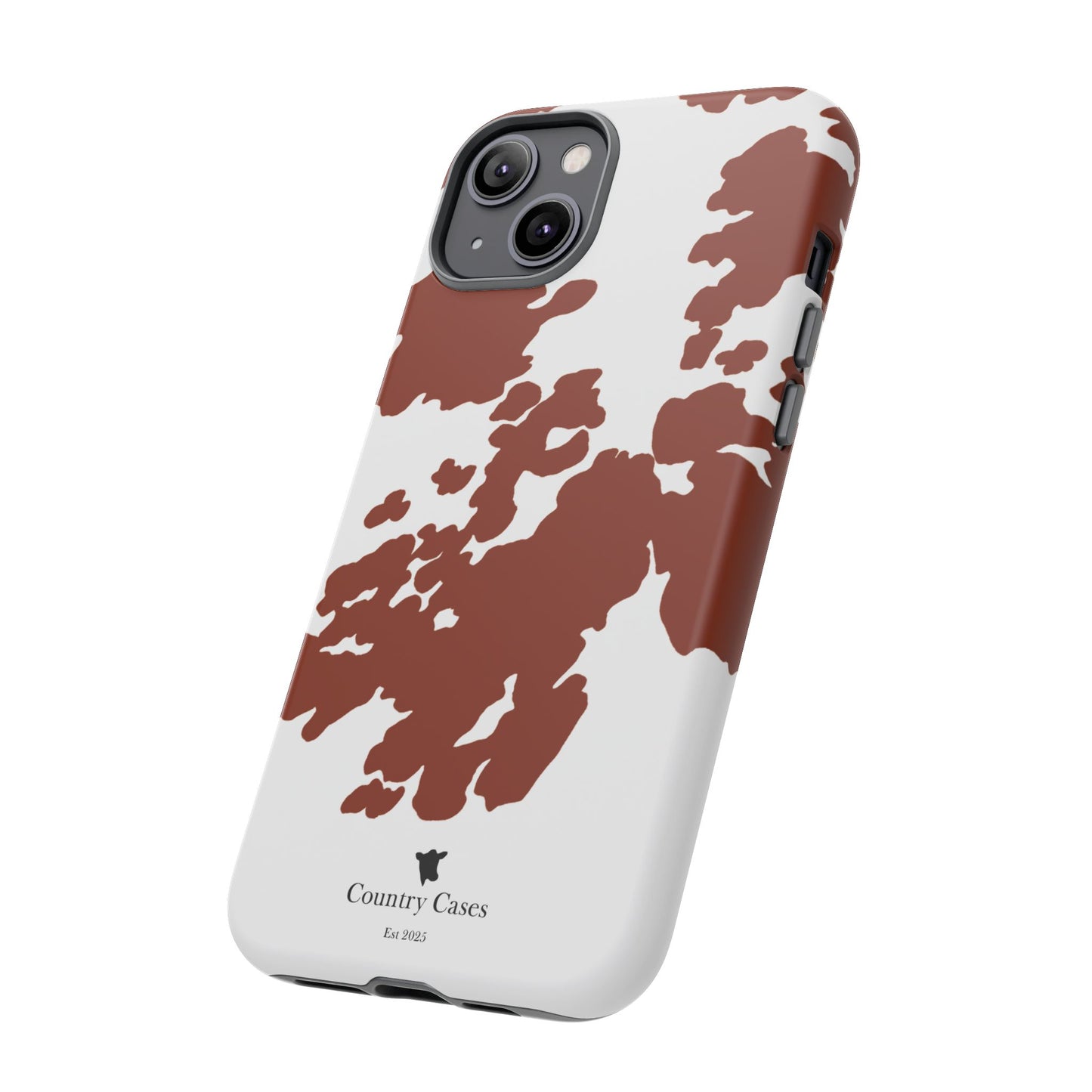 Red and white cow print case