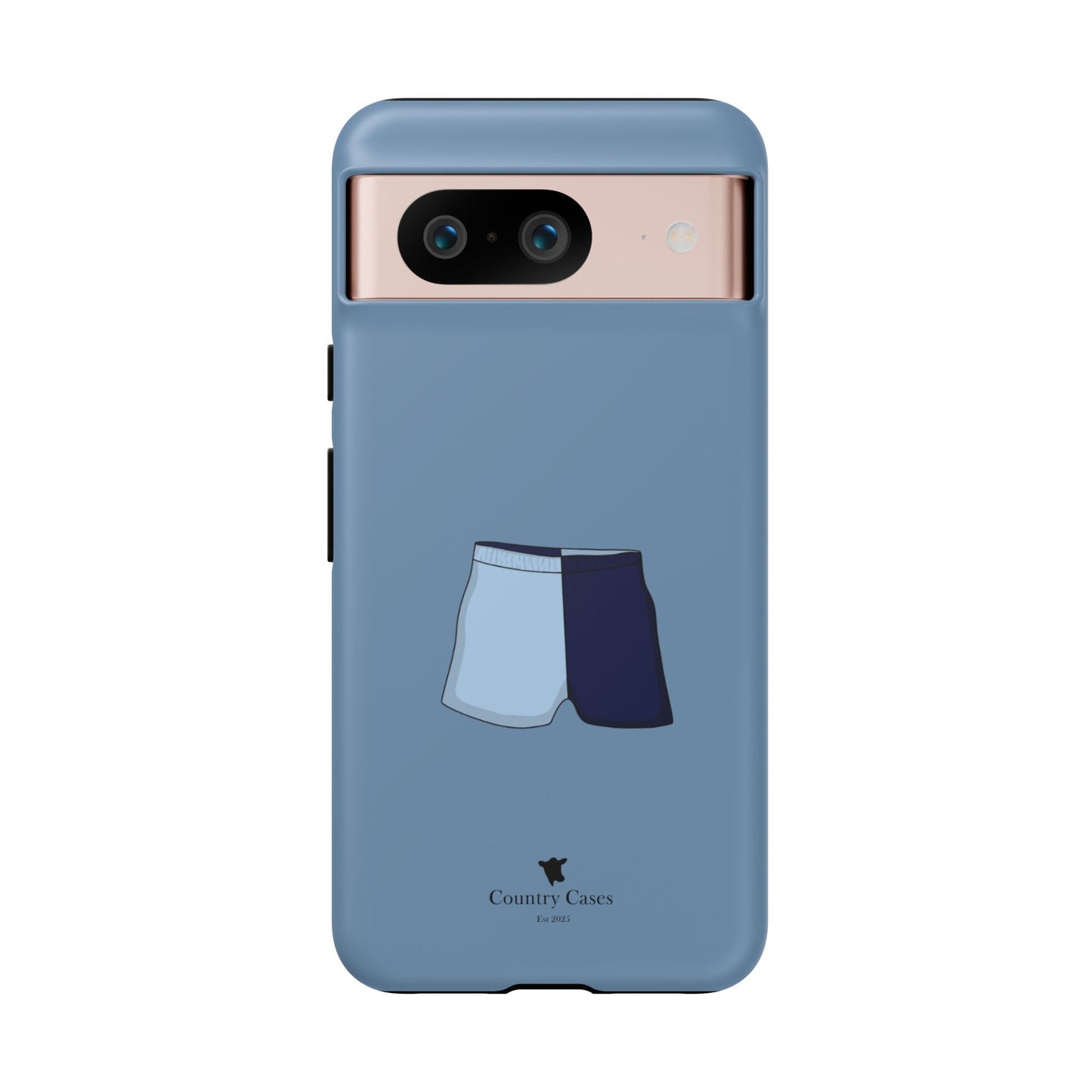 Android blue two toned short case