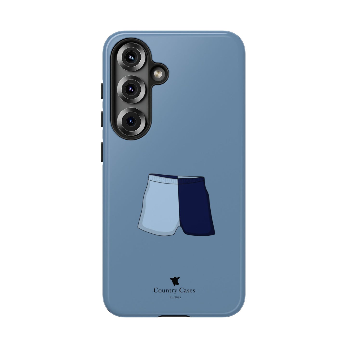 Android blue two toned short case